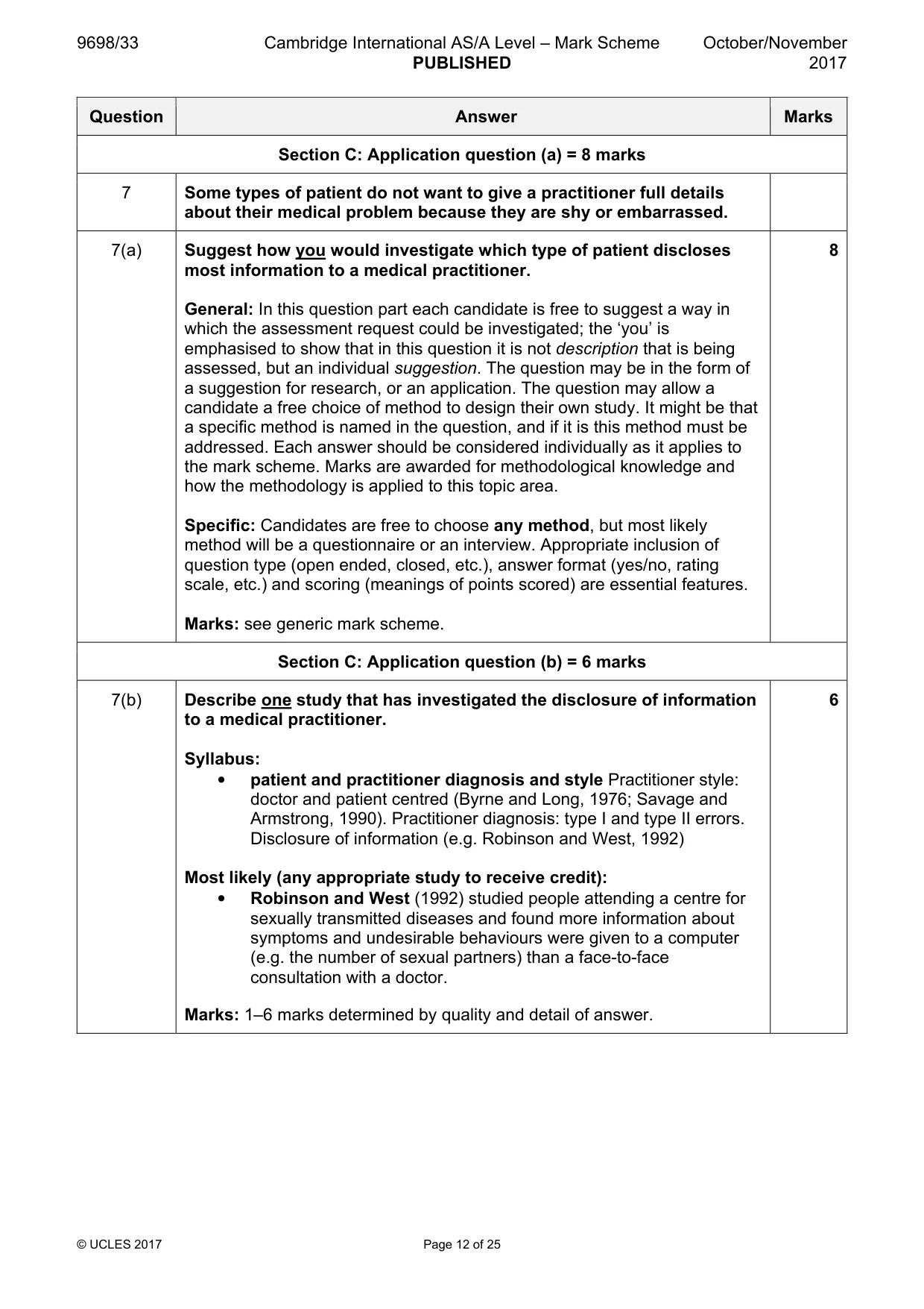 Mark scheme, page 12 of 25
