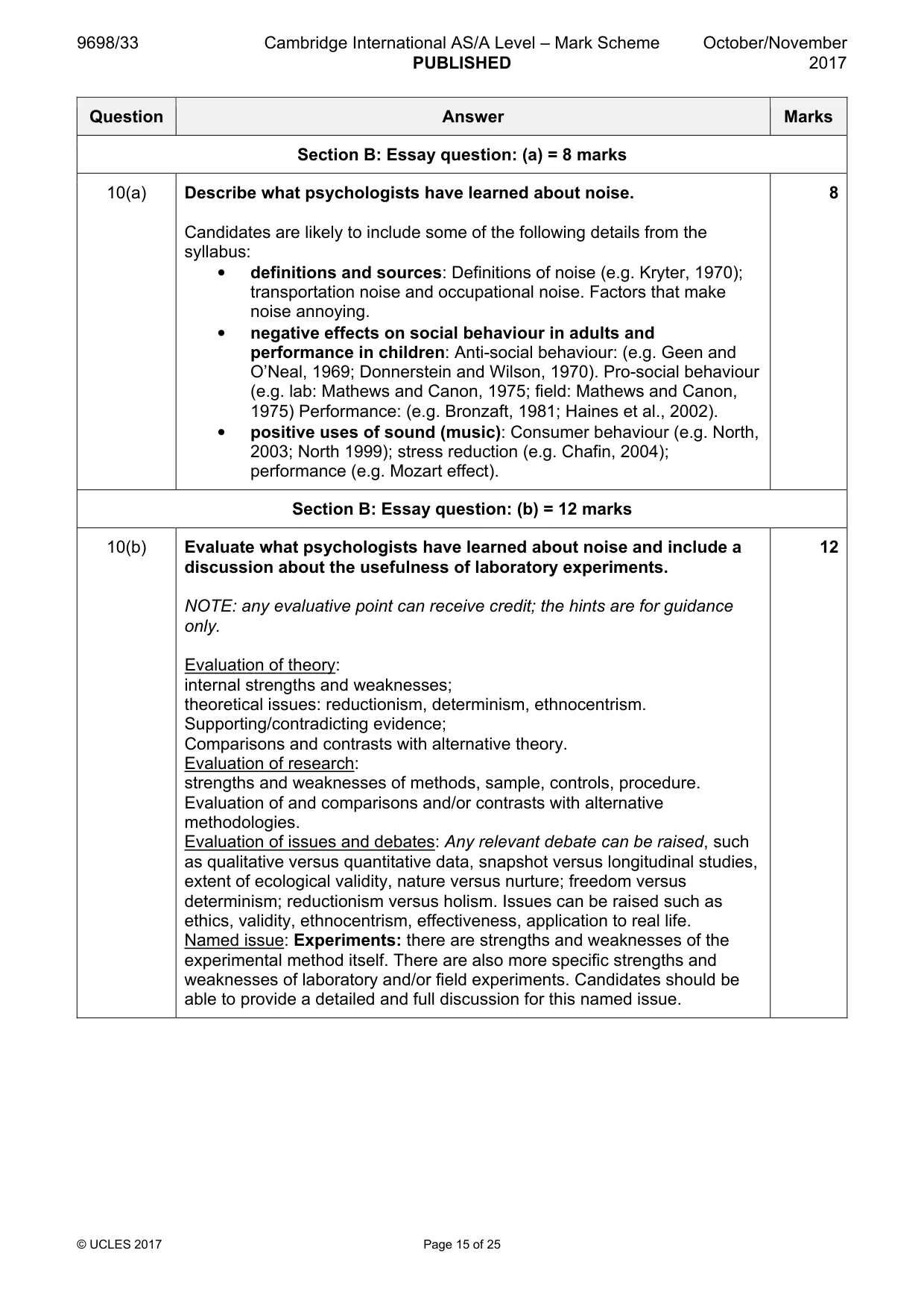 Mark scheme, page 15 of 25