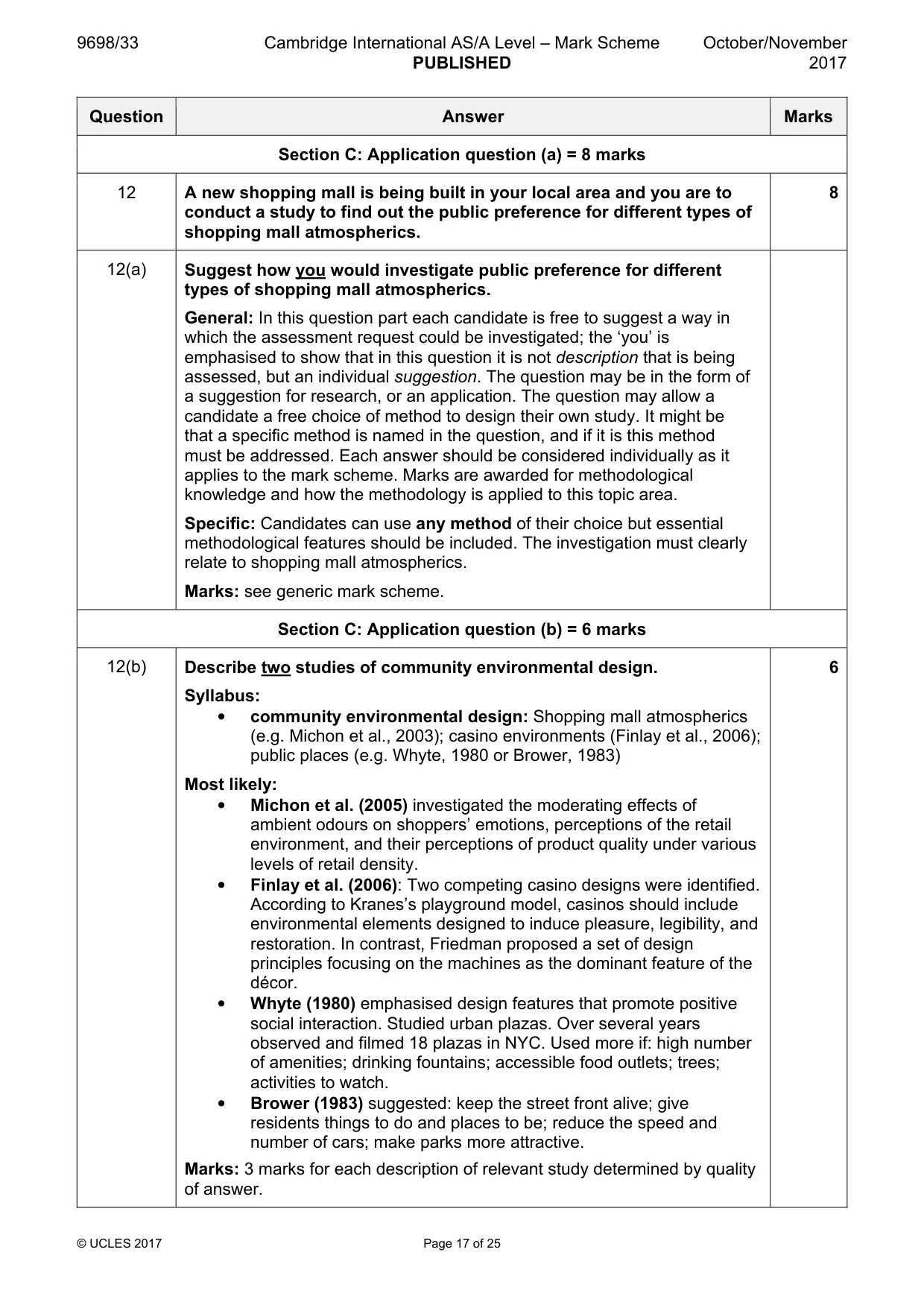Mark scheme, page 17 of 25