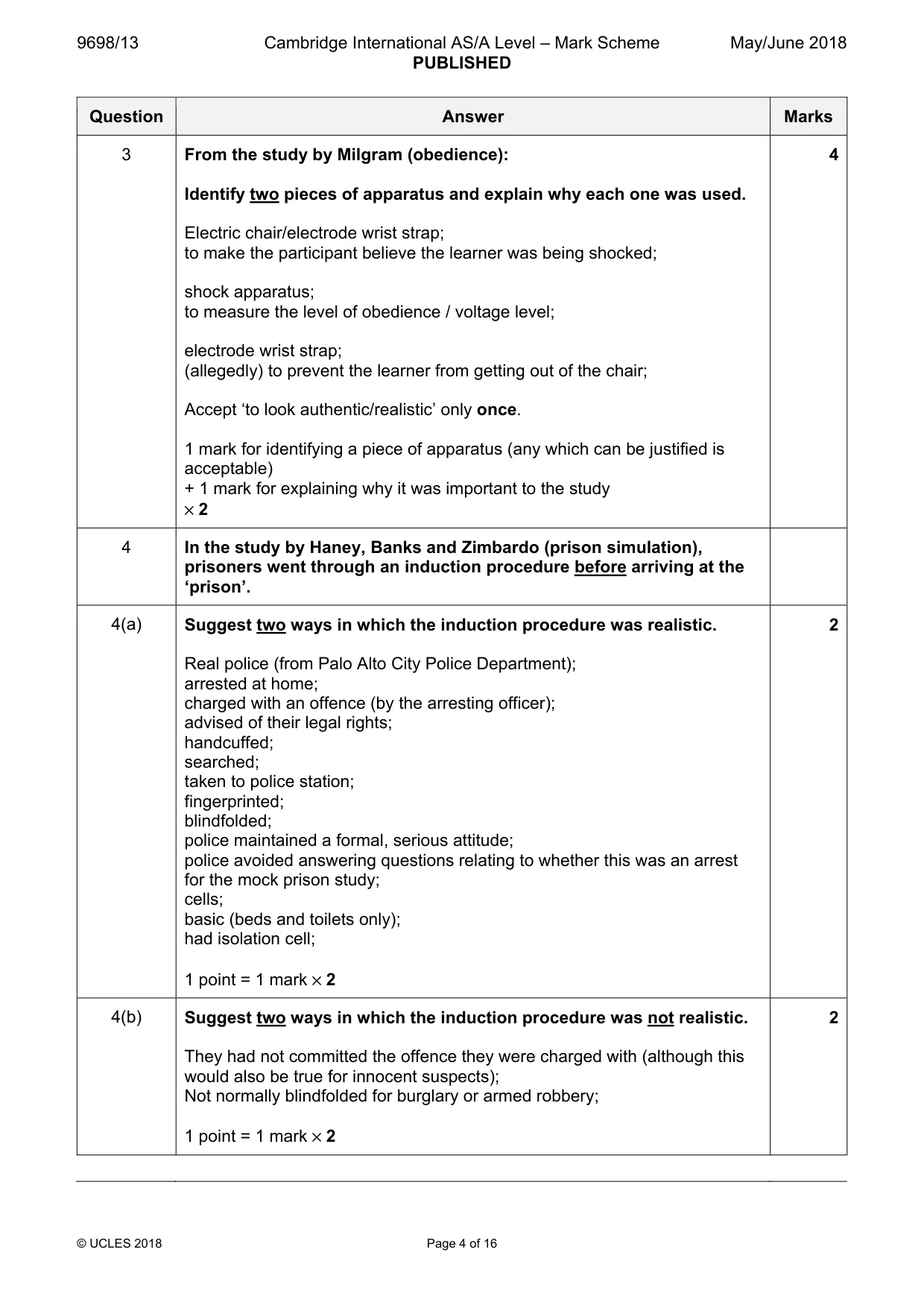 Mark scheme, page 4 of 16