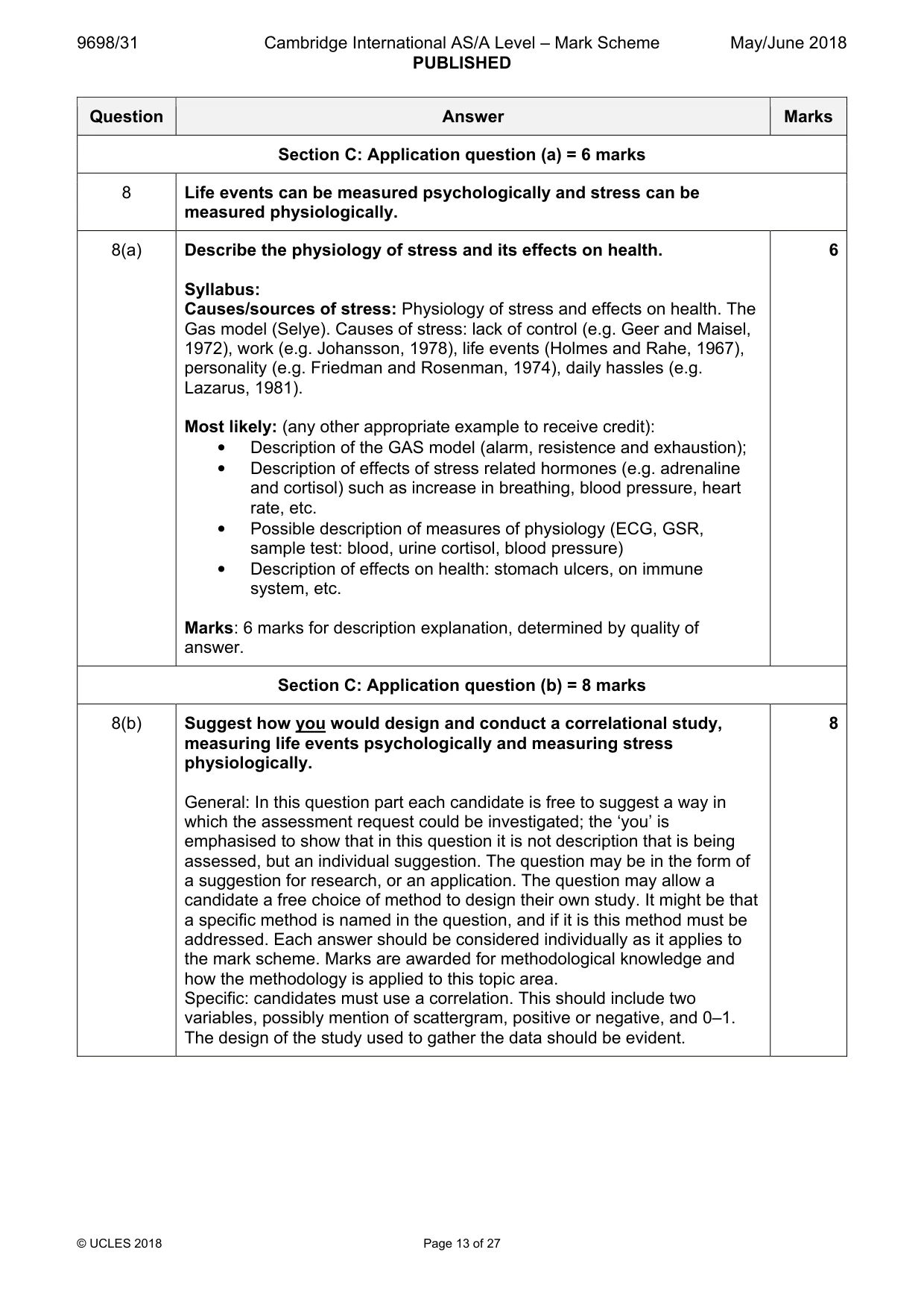 Mark scheme, page 13 of 27
