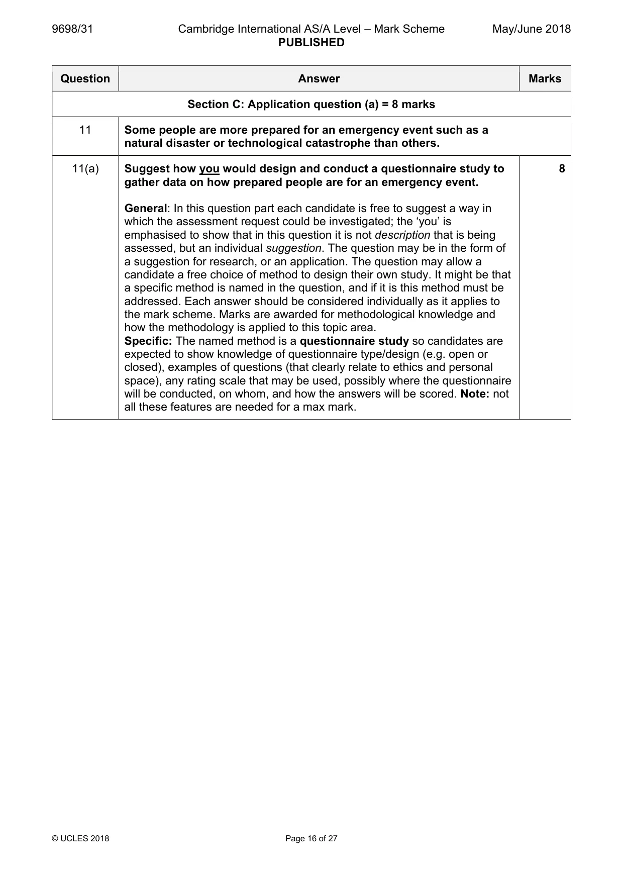 Mark scheme, page 16 of 27