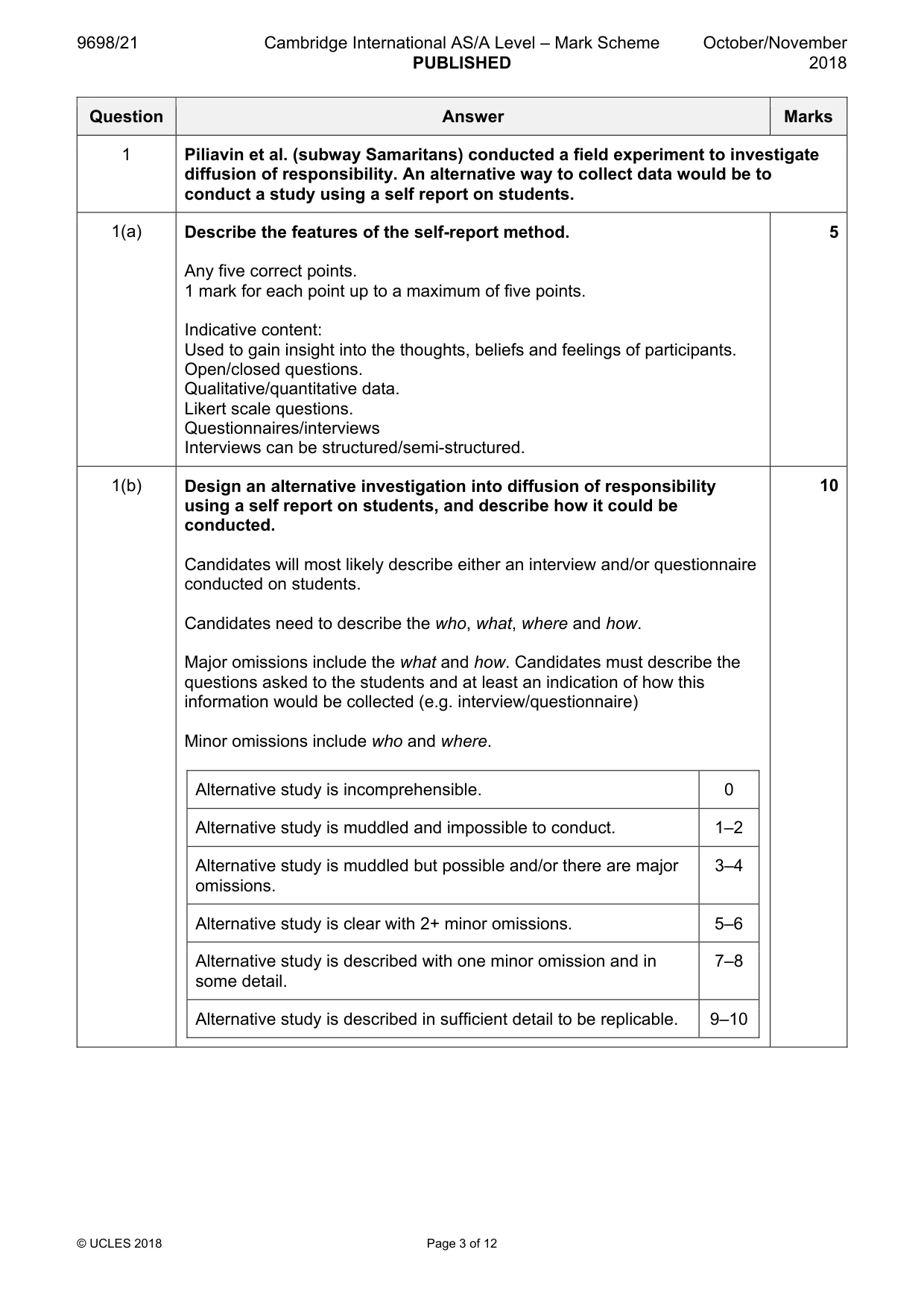 Mark scheme, page 3 of 12