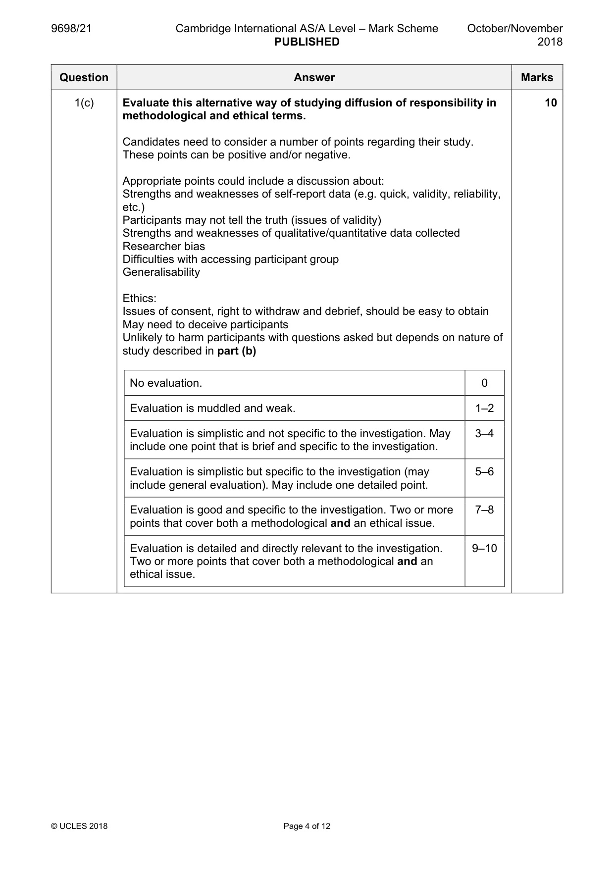 Mark scheme, page 4 of 12