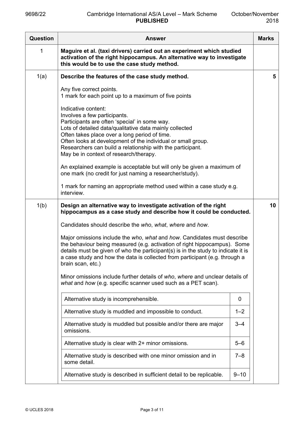 Mark scheme, page 3 of 11