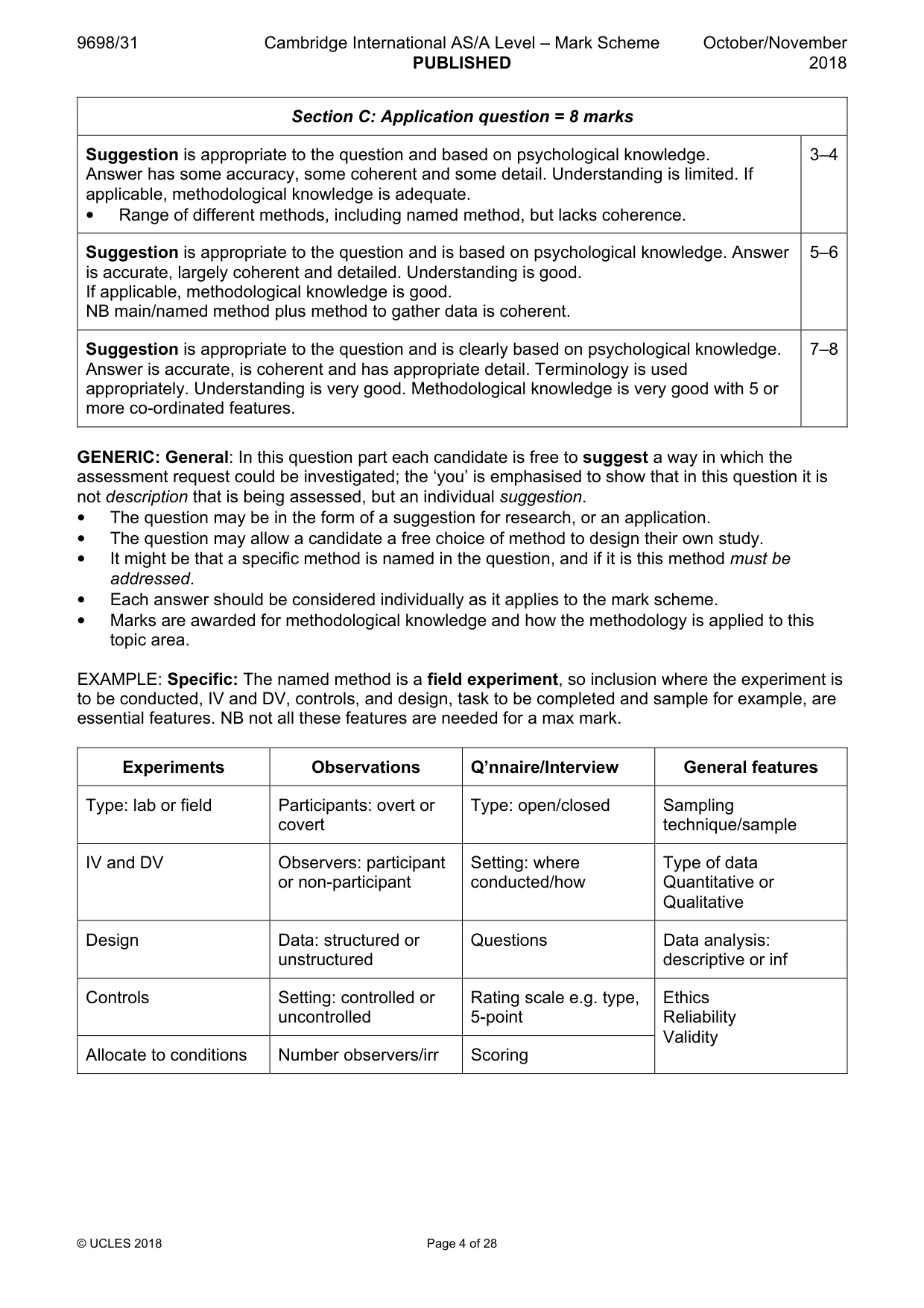 Mark scheme, page 4 of 28