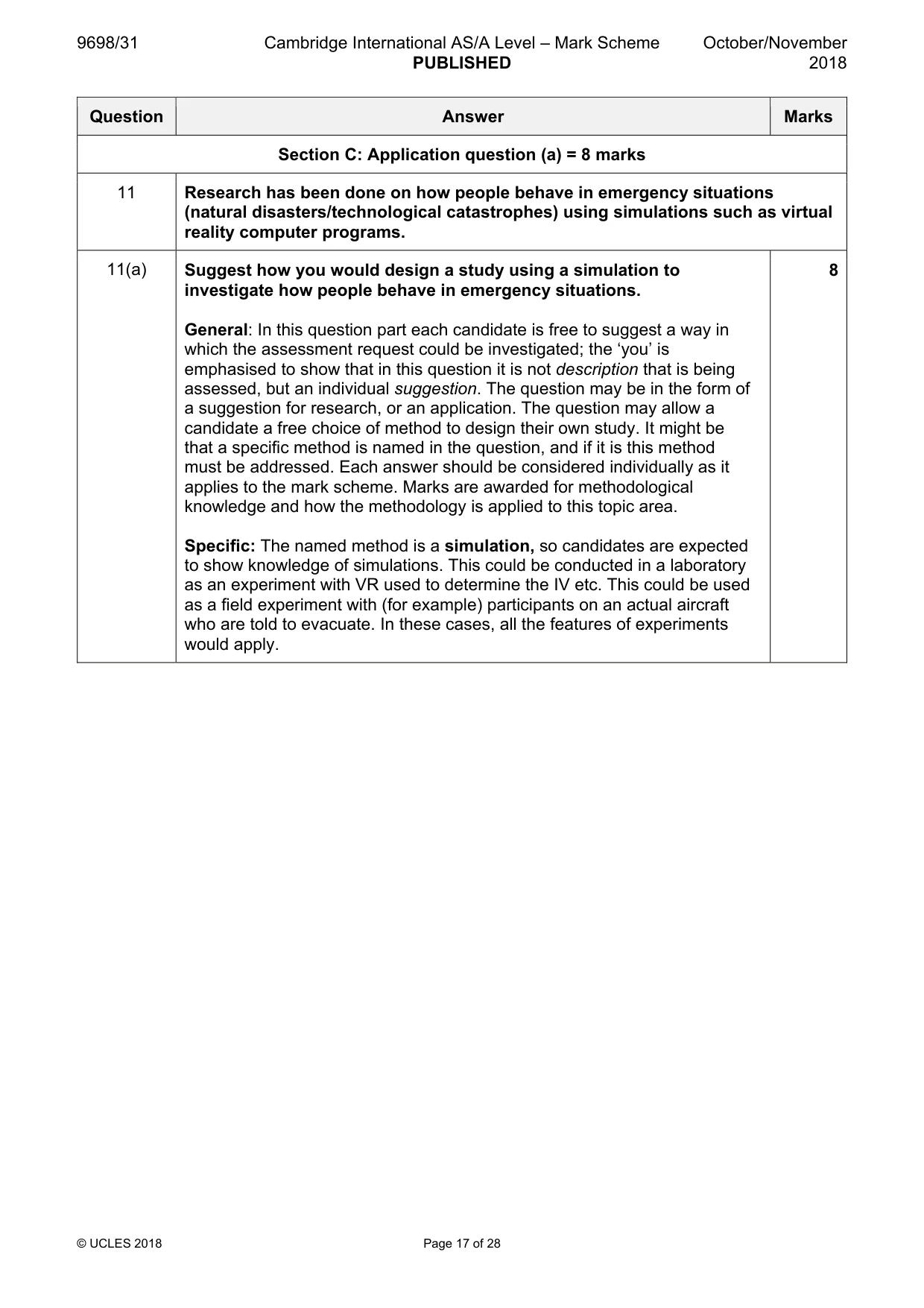 Mark scheme, page 17 of 28