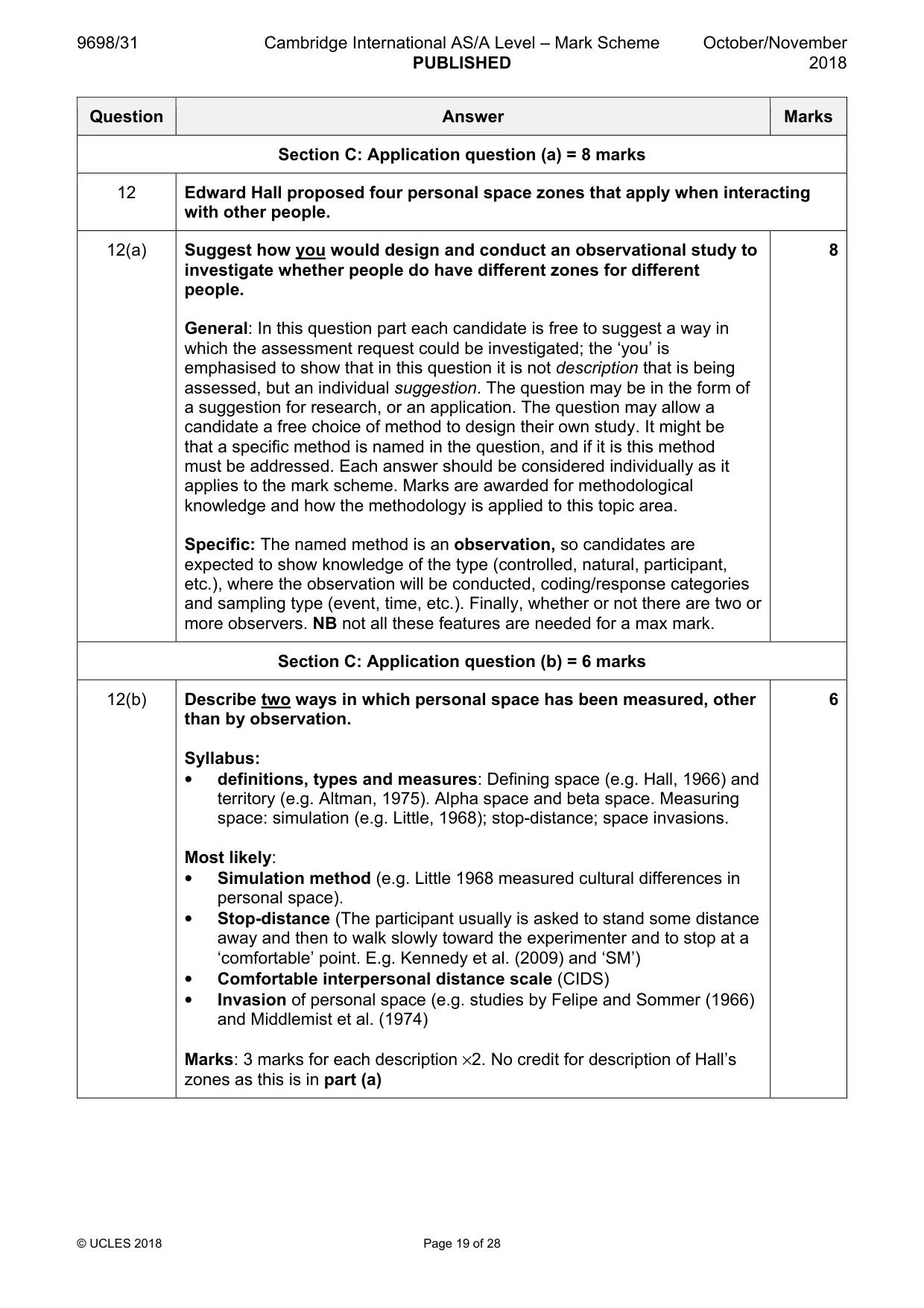 Mark scheme, page 19 of 28