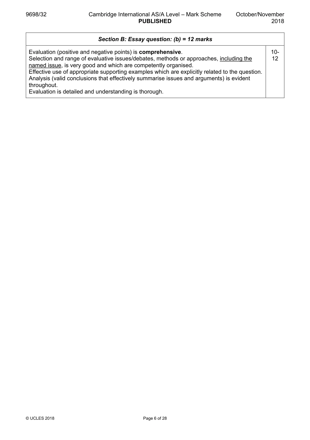 Mark scheme, page 6 of 28