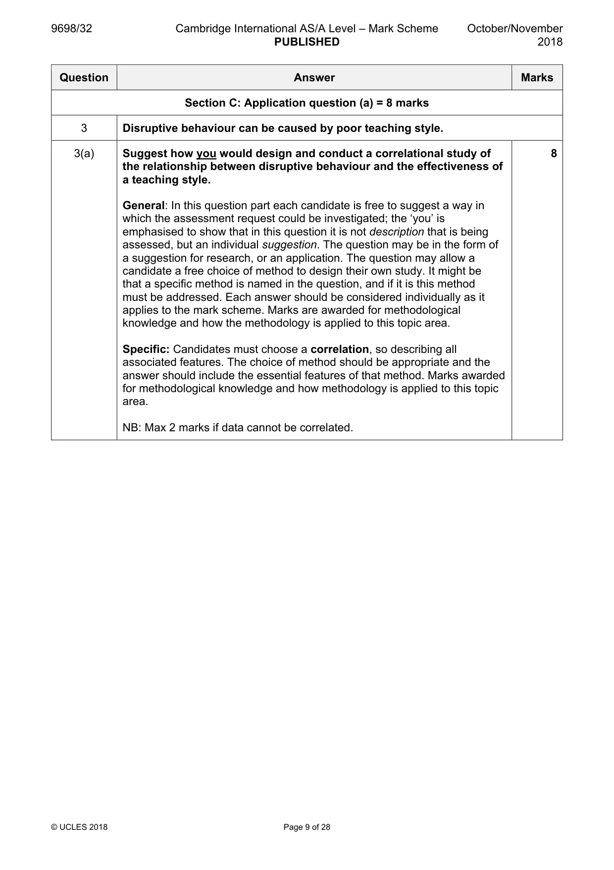 Mark scheme, page 9 of 28