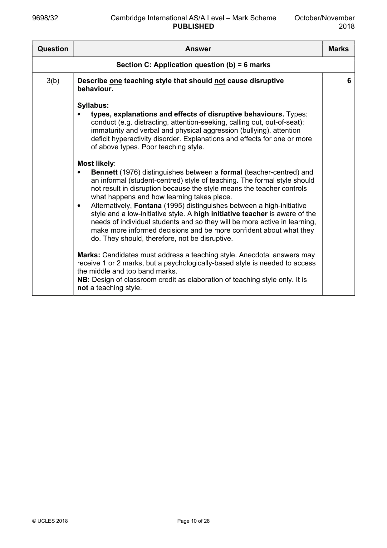 Mark scheme, page 10 of 28