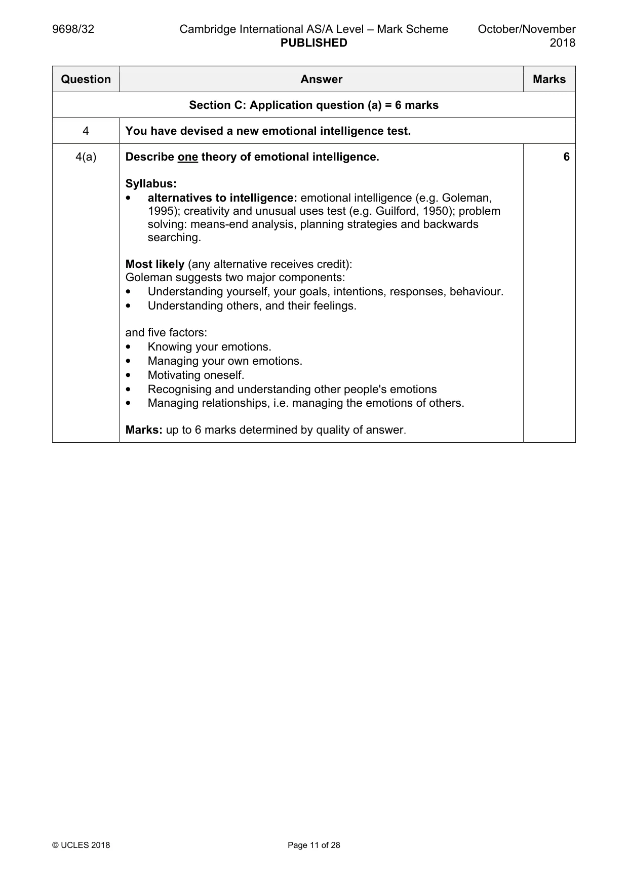 Mark scheme, page 11 of 28