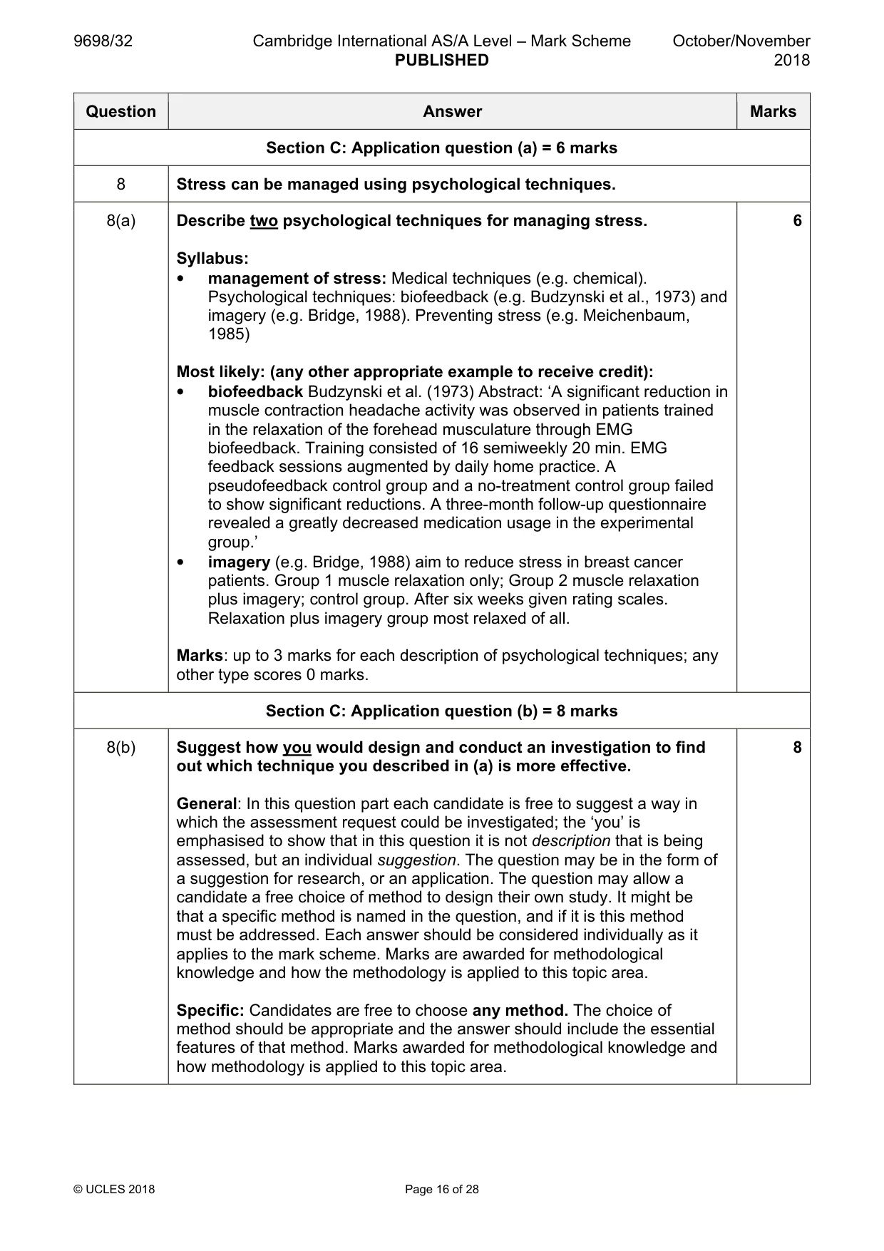 Mark scheme, page 16 of 28