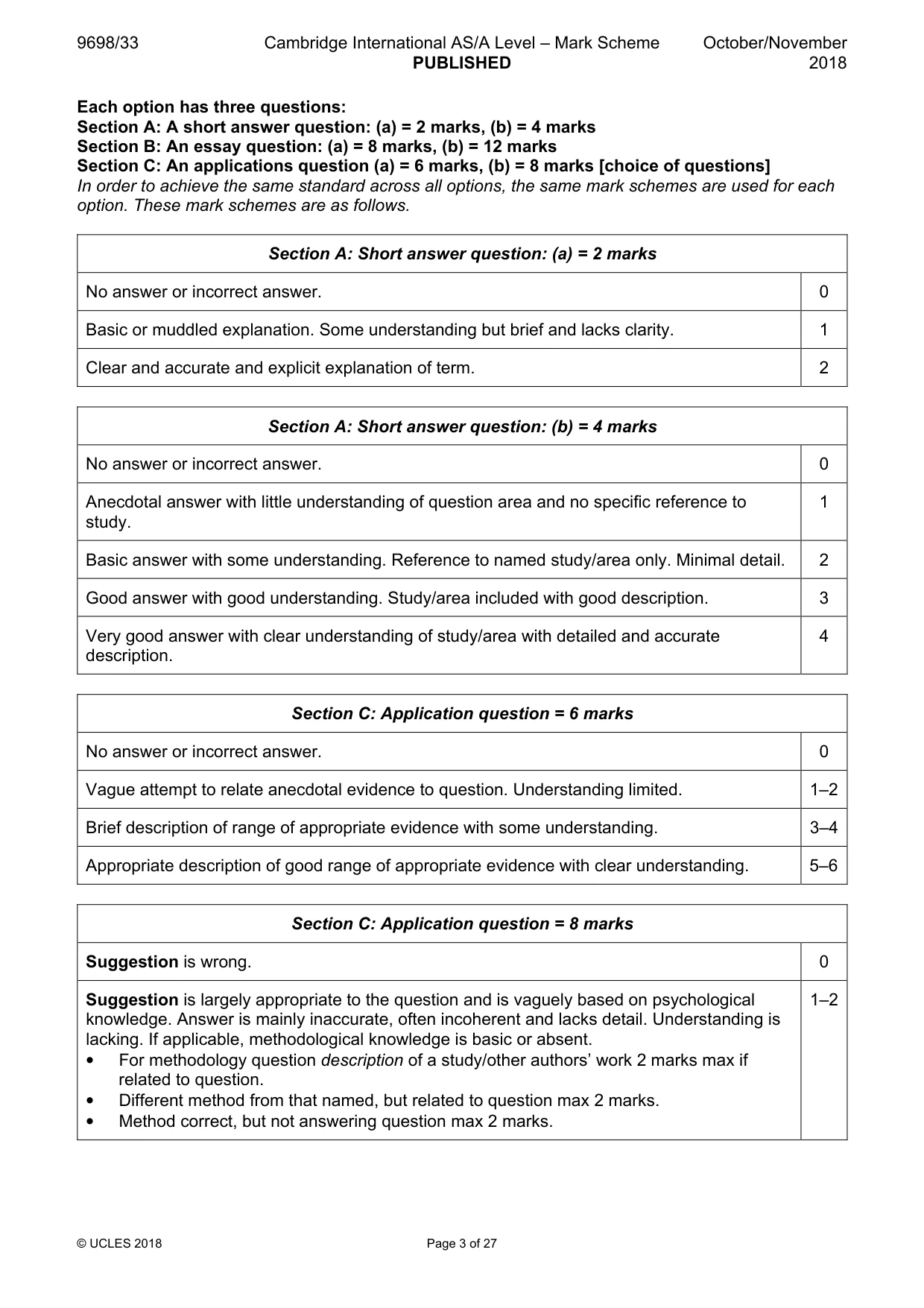 Mark scheme, page 3 of 27