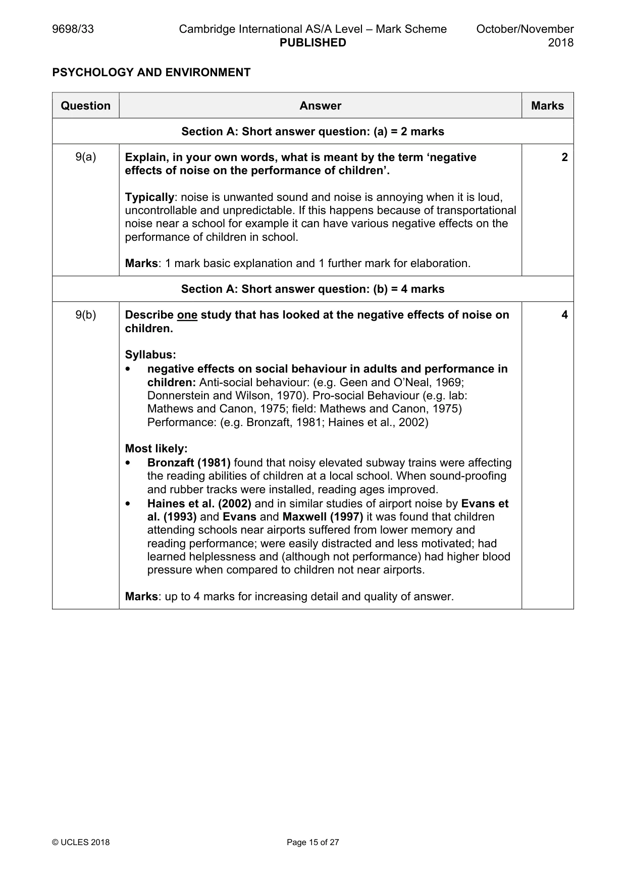 Mark scheme, page 15 of 27