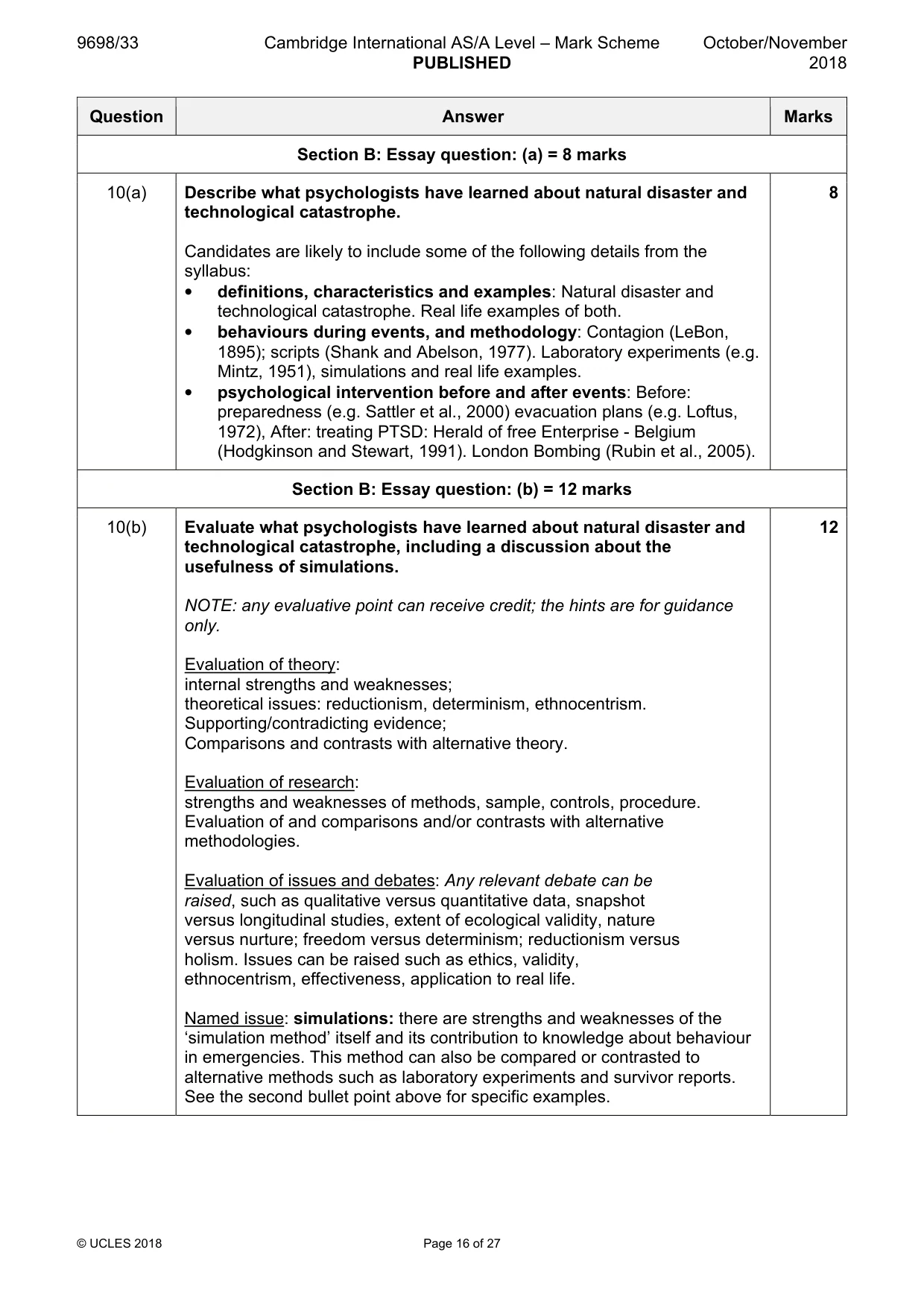 Mark scheme, page 16 of 27
