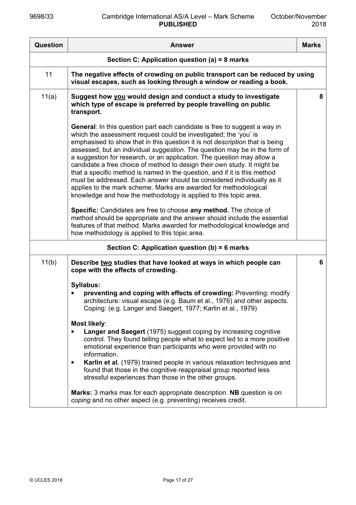 Mark scheme, page 17 of 27