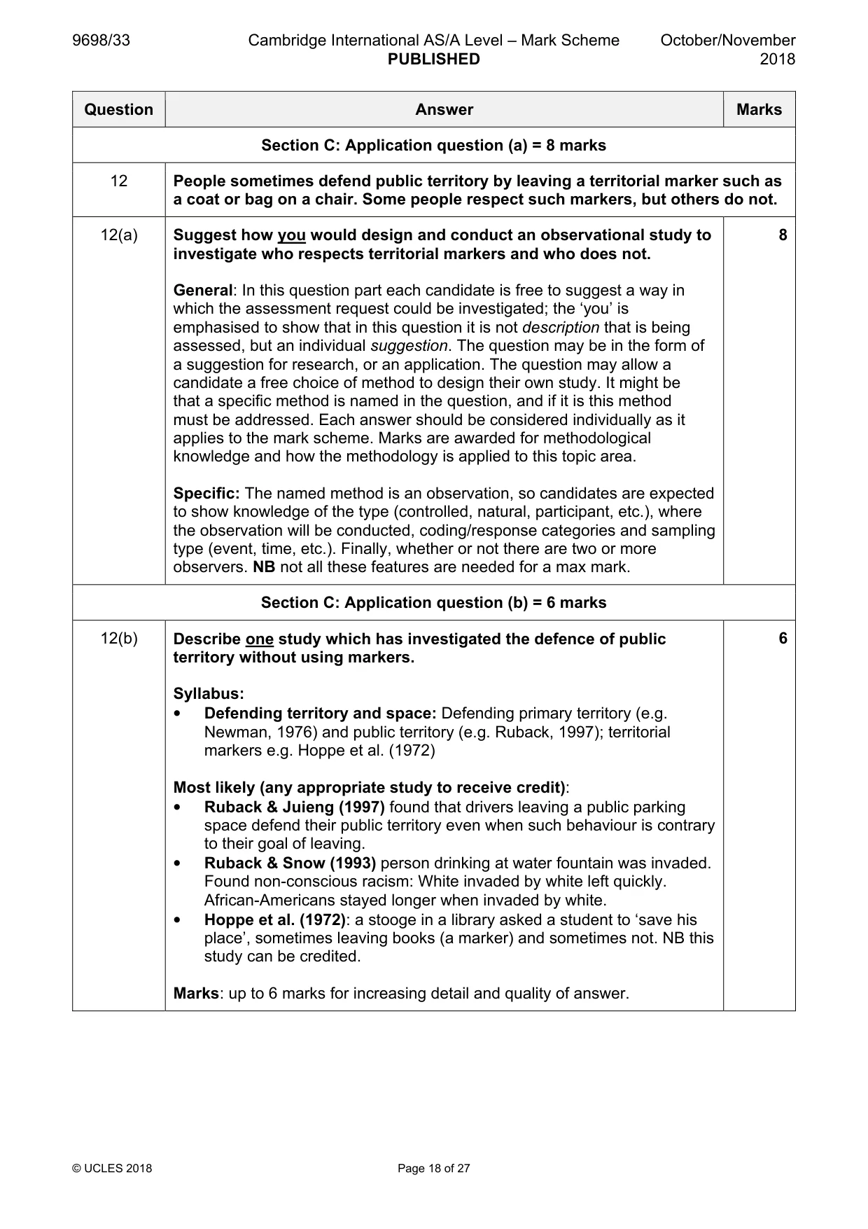 Mark scheme, page 18 of 27