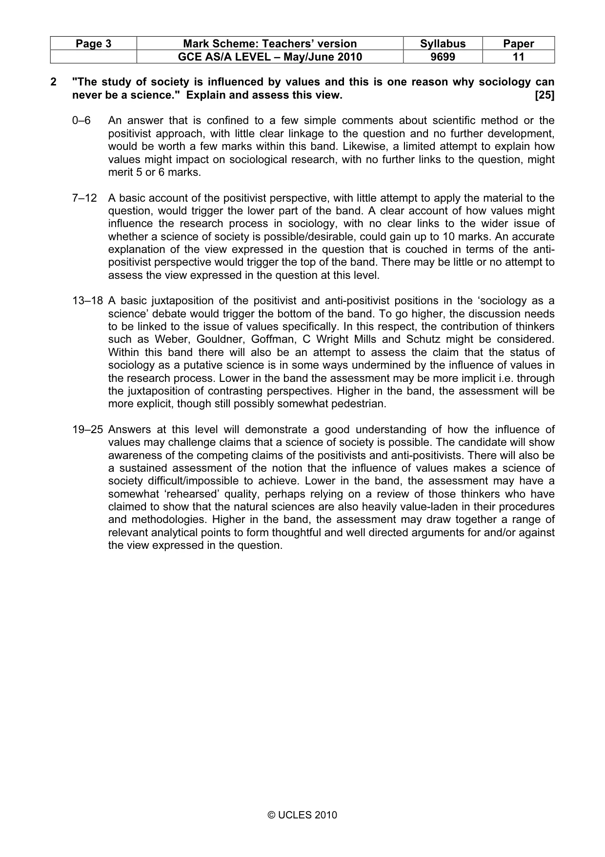 Mark scheme, page 3 of 7