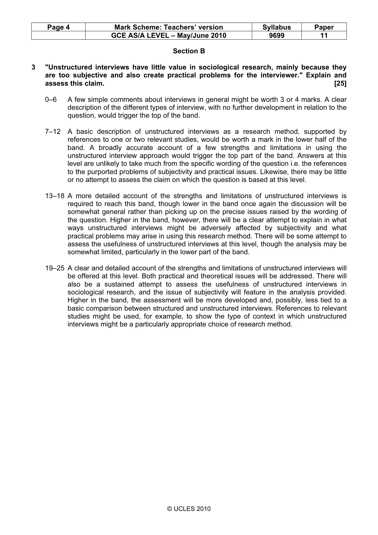 Mark scheme, page 4 of 7