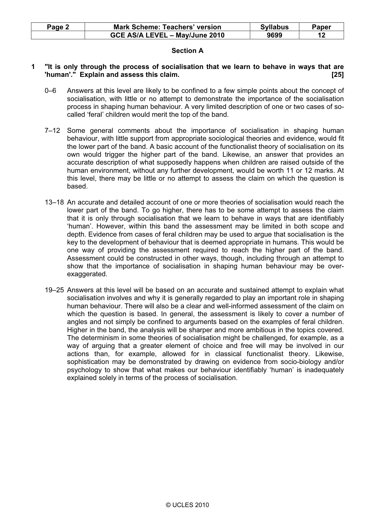 Mark scheme, page 2 of 7