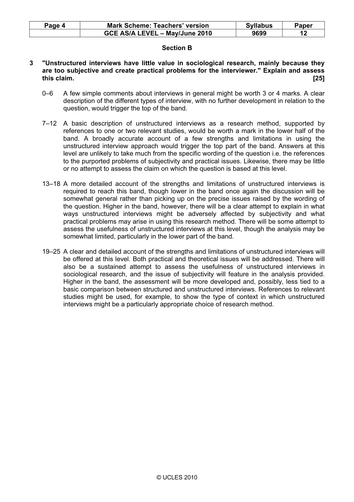 Mark scheme, page 4 of 7