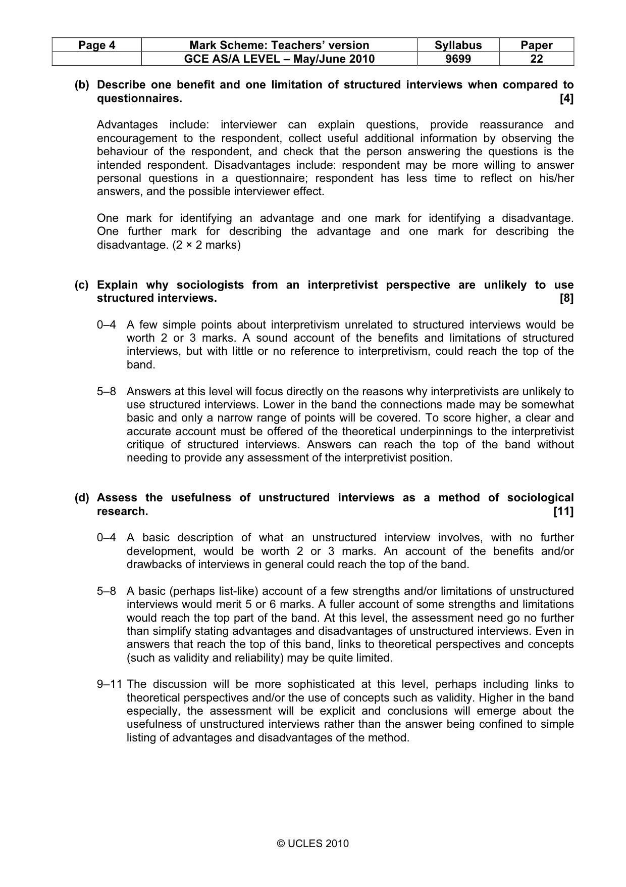 Mark scheme, page 4 of 6