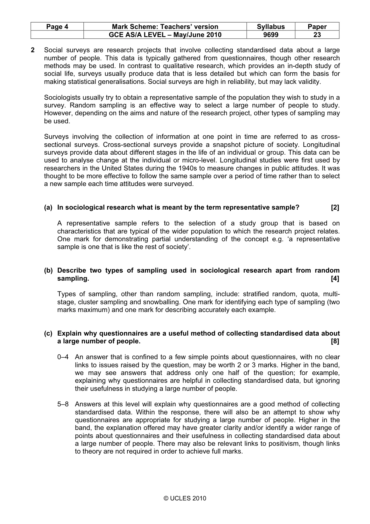 Mark scheme, page 4 of 7