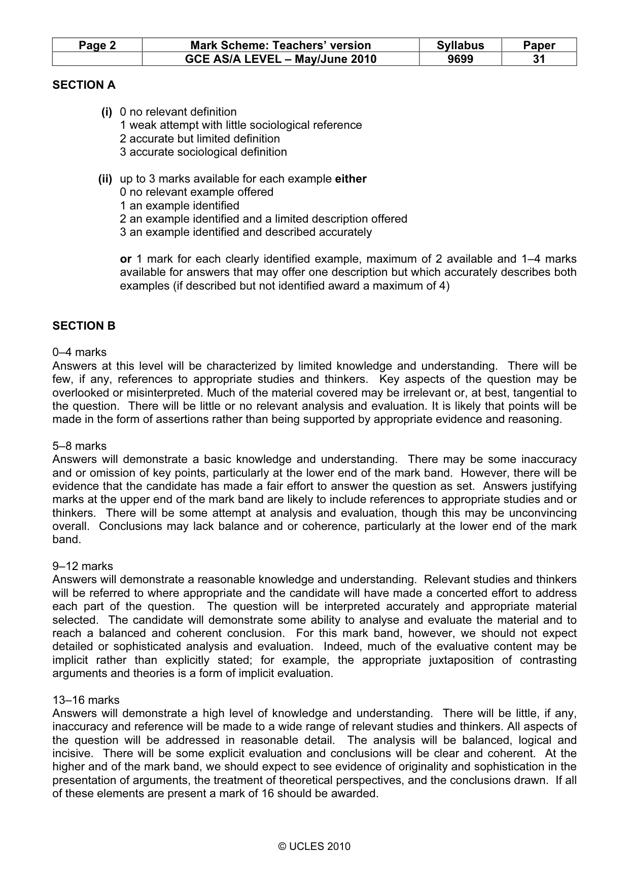 Mark scheme, page 2 of 14