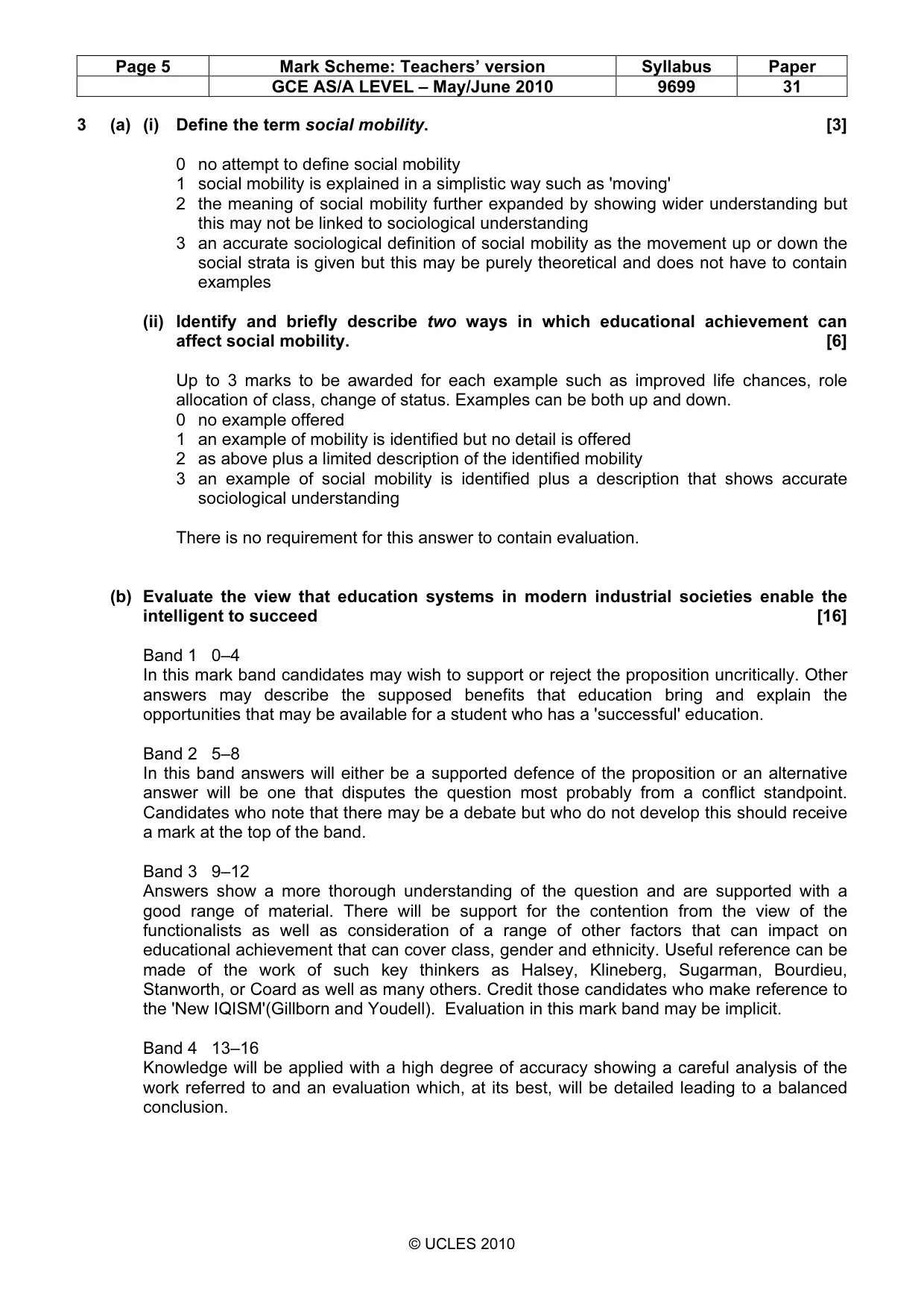 Mark scheme, page 5 of 14