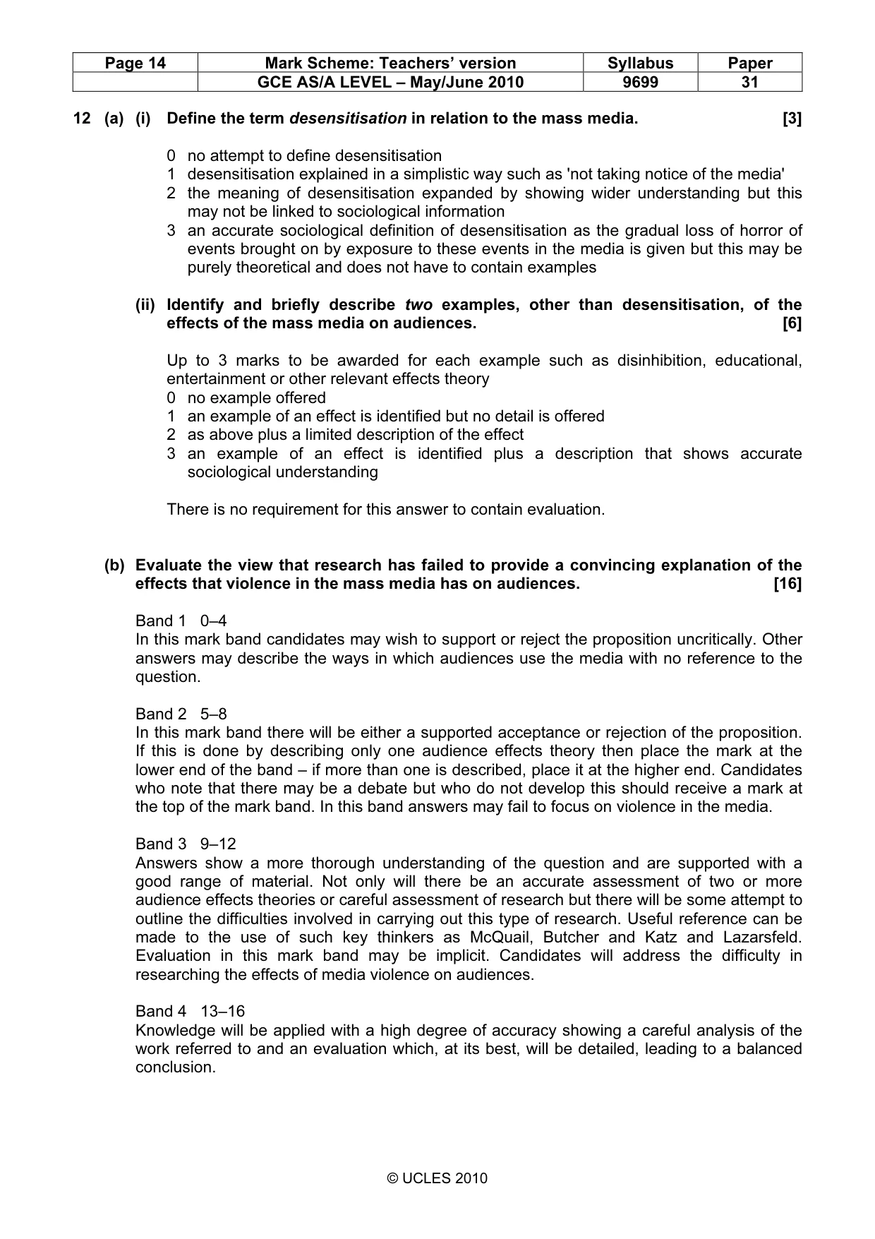 Mark scheme, page 14 of 14