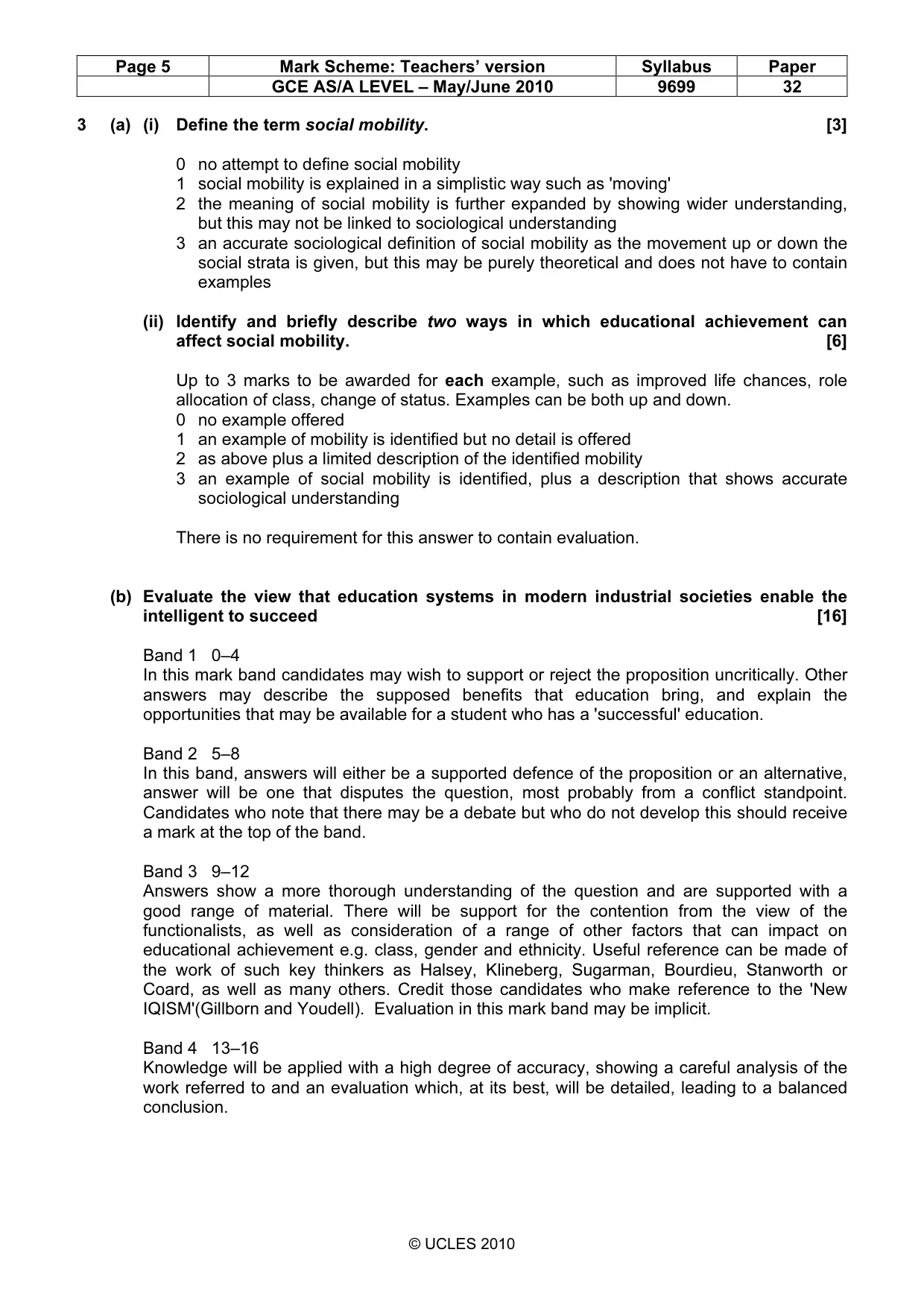 Mark scheme, page 5 of 14