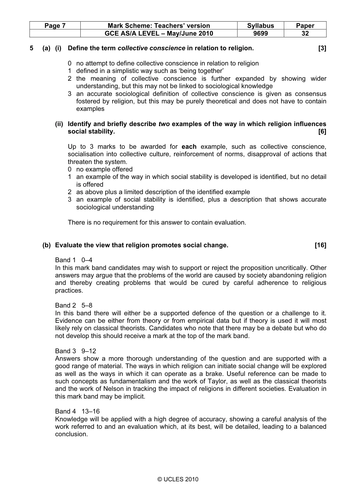 Mark scheme, page 7 of 14