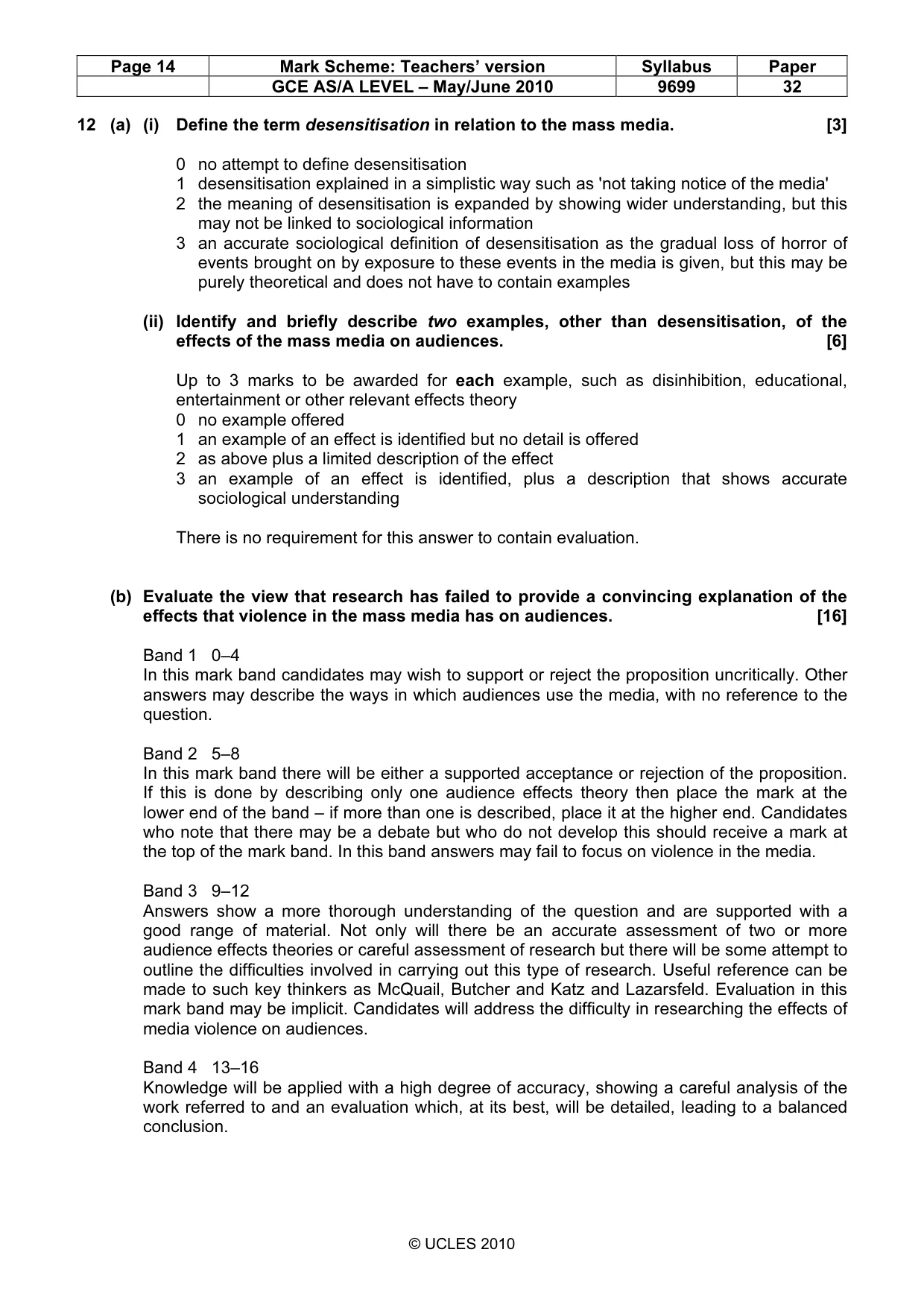 Mark scheme, page 14 of 14