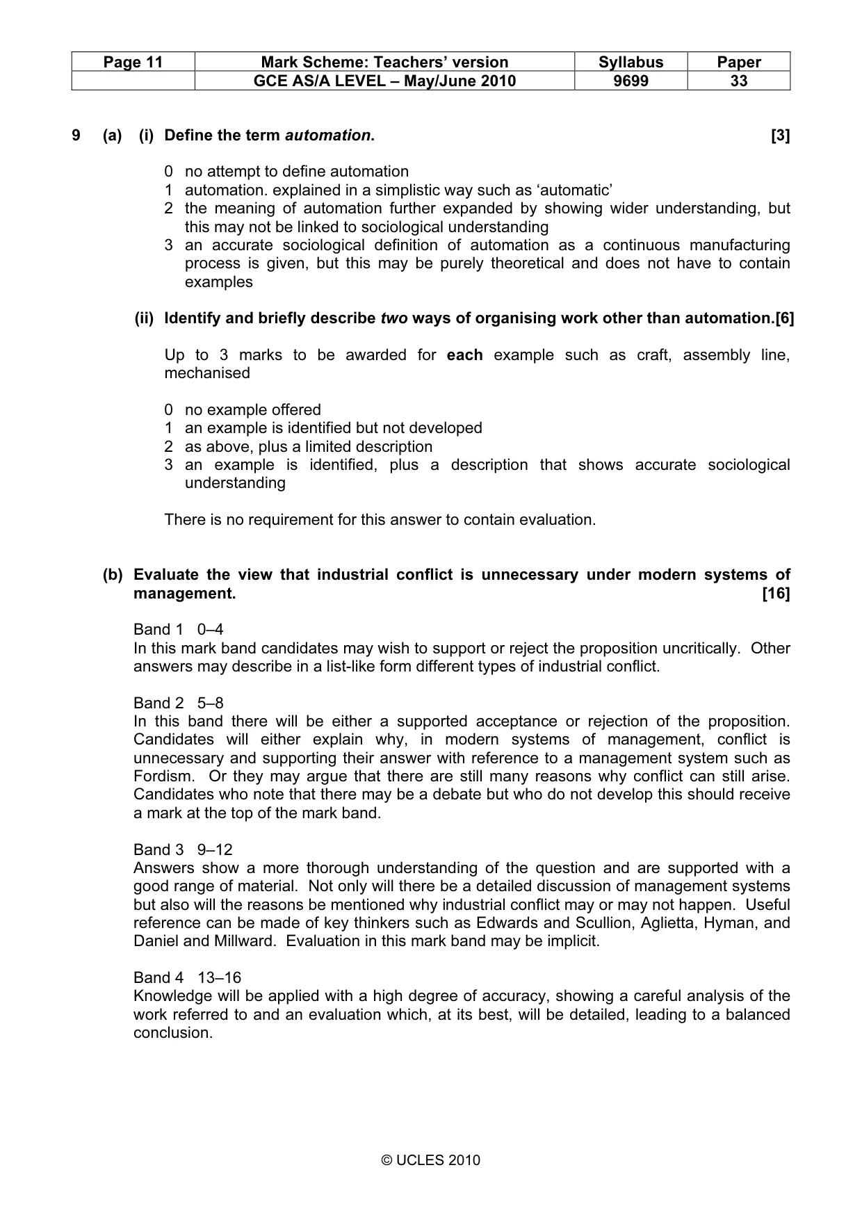 Mark scheme, page 11 of 14
