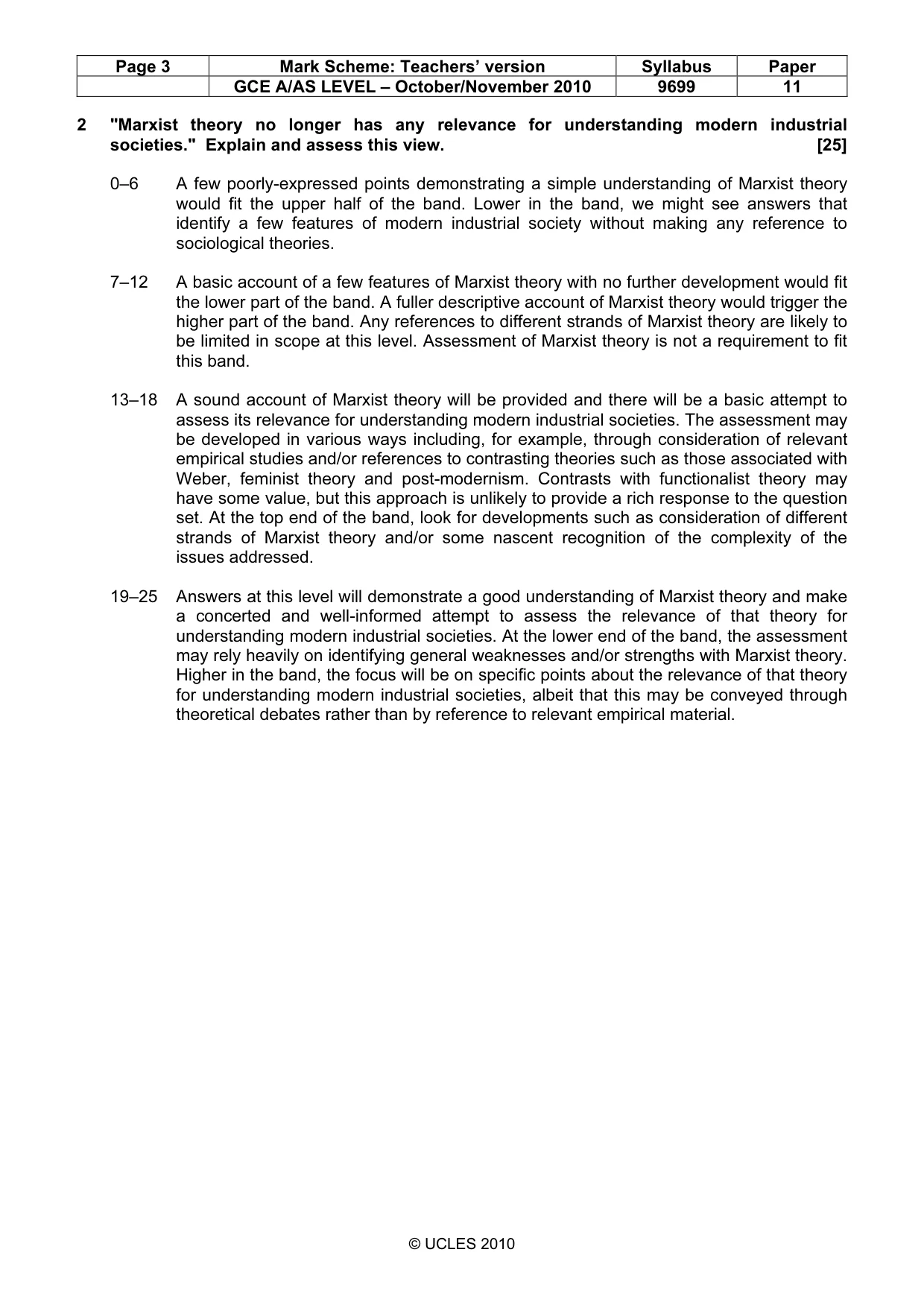 Mark scheme, page 3 of 7