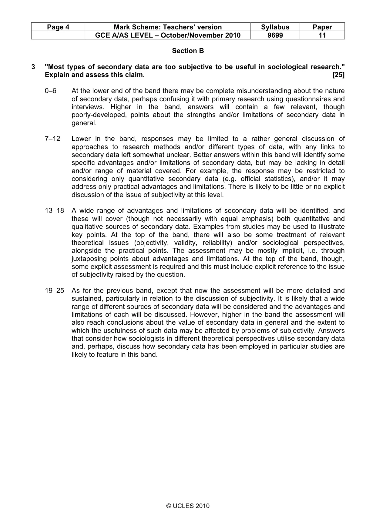 Mark scheme, page 4 of 7