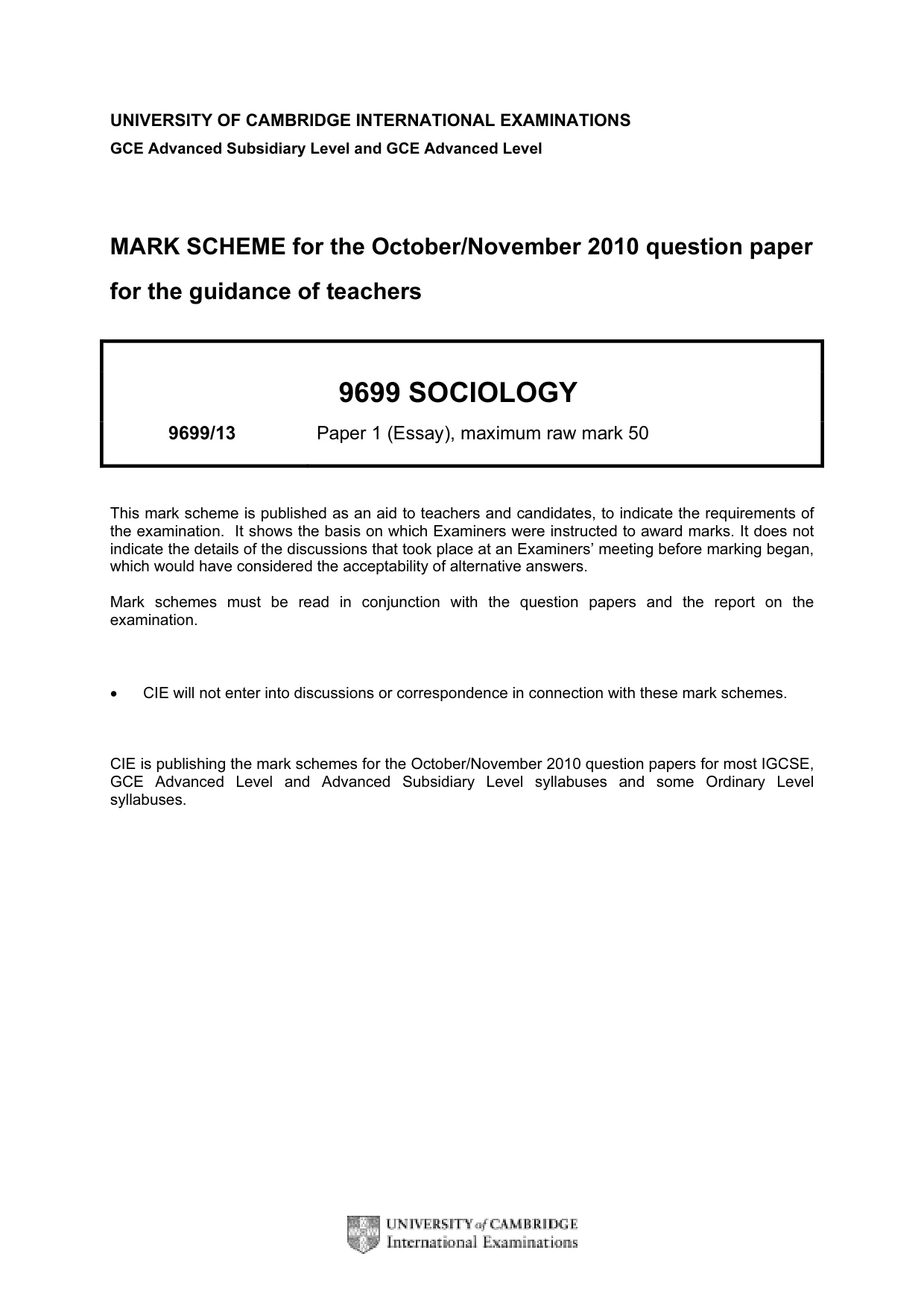 Mark scheme, page 1 of 7