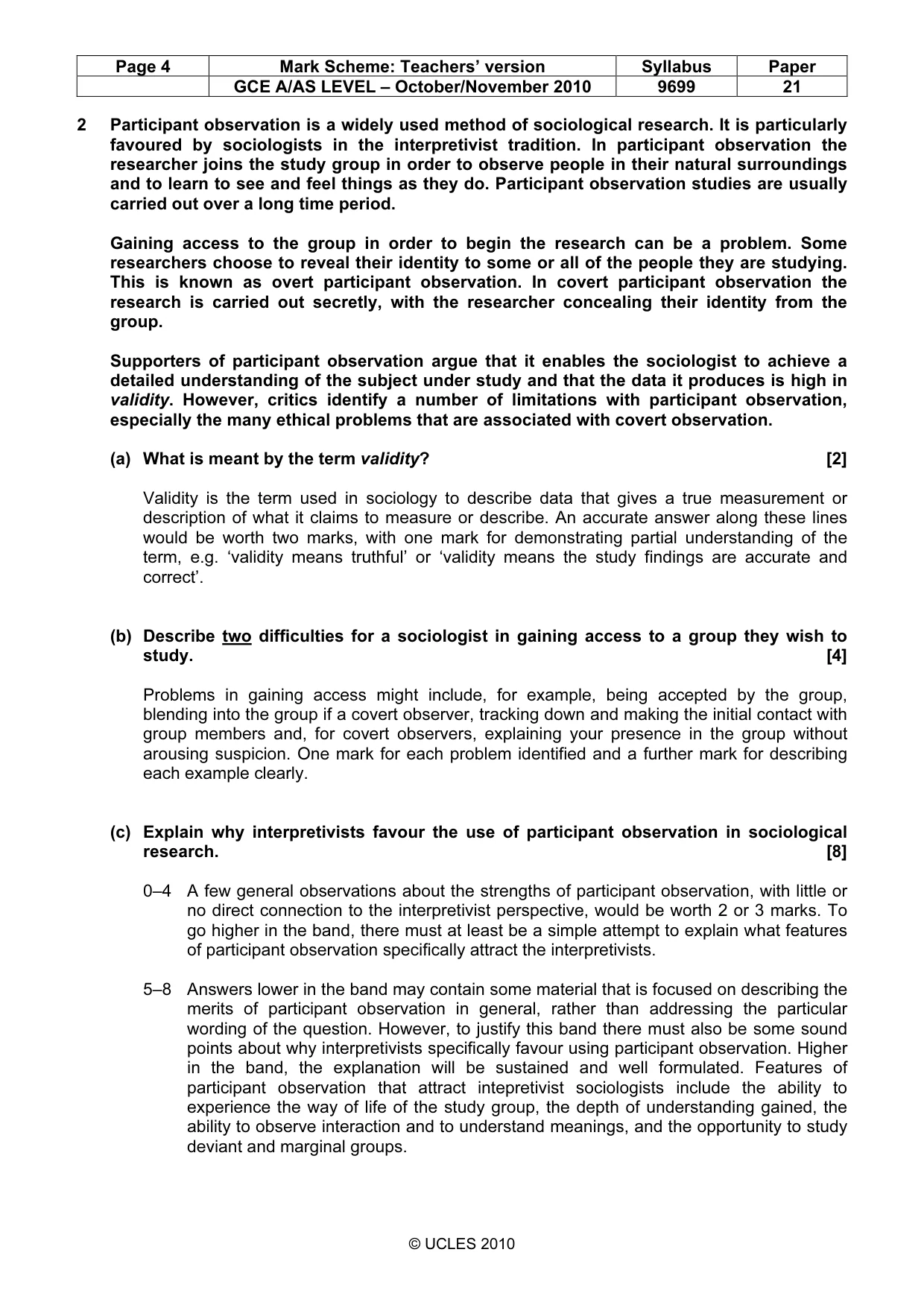 Mark scheme, page 4 of 7