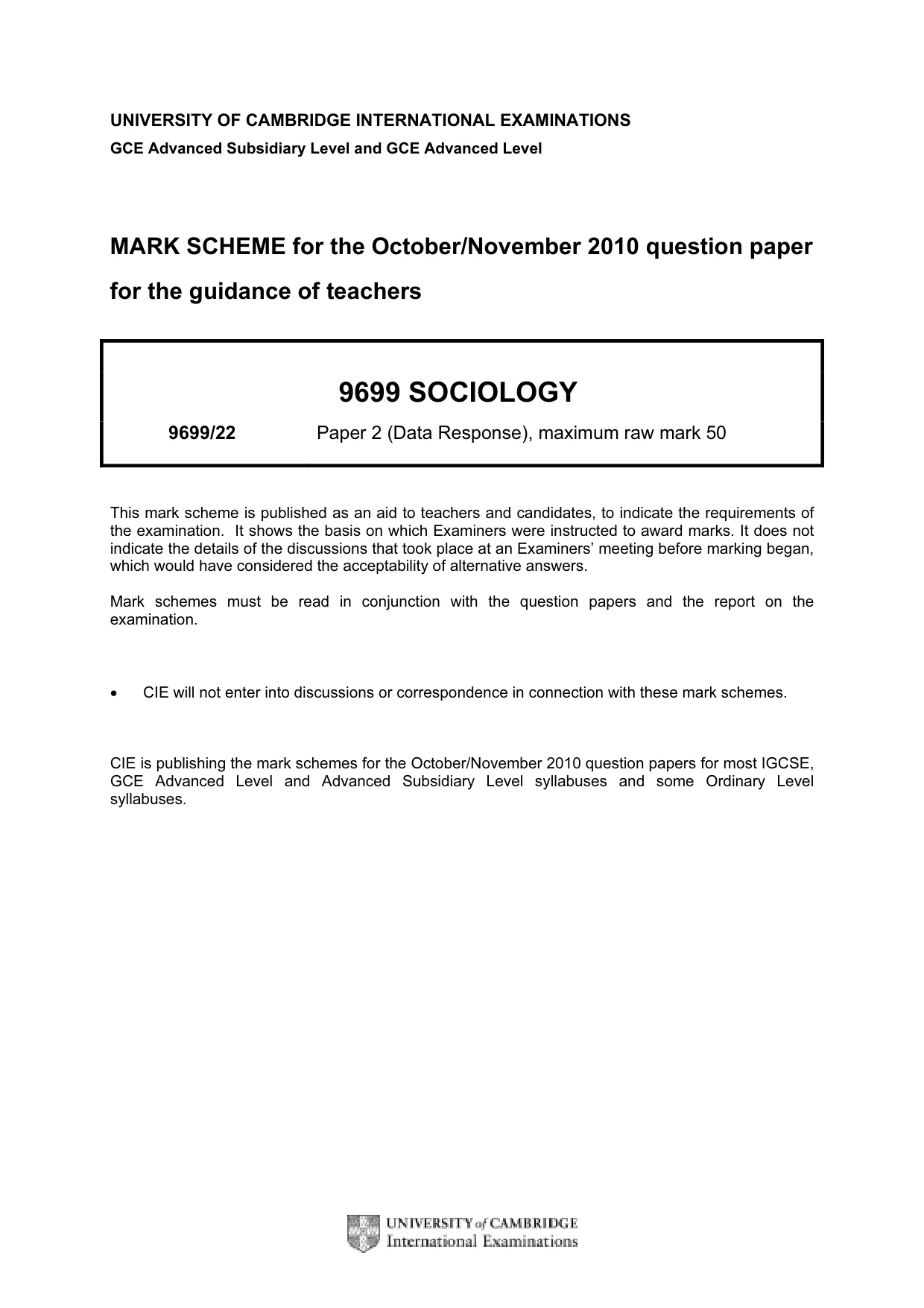 Mark scheme, page 1 of 7