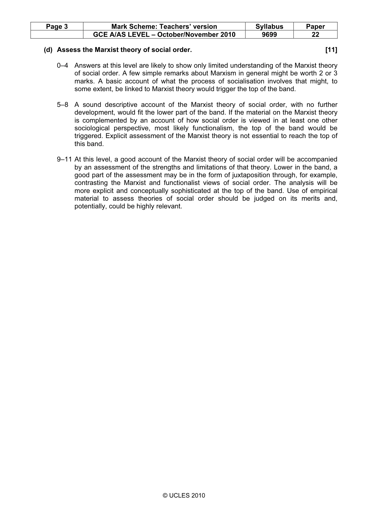 Mark scheme, page 3 of 7