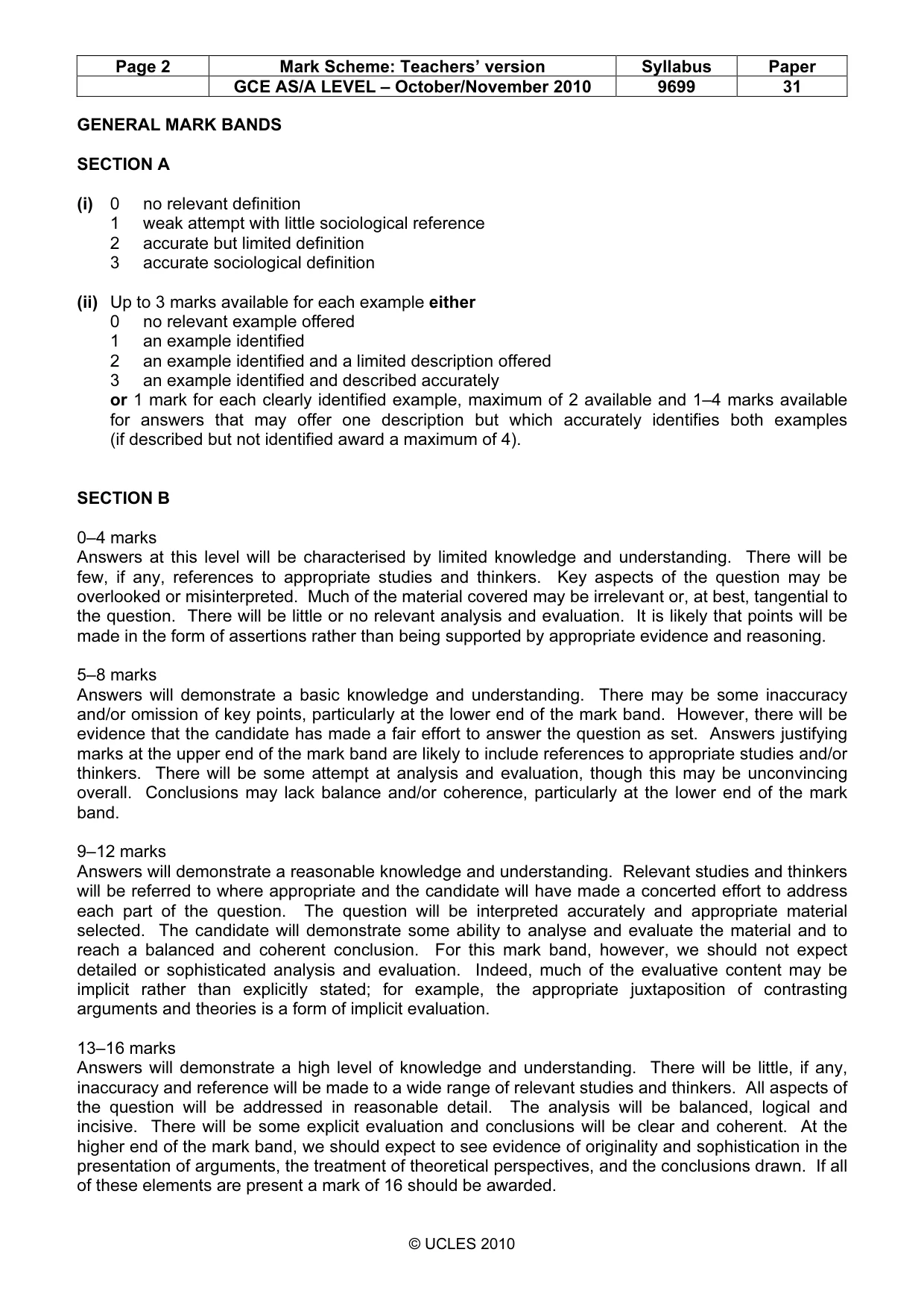 Mark scheme, page 2 of 14