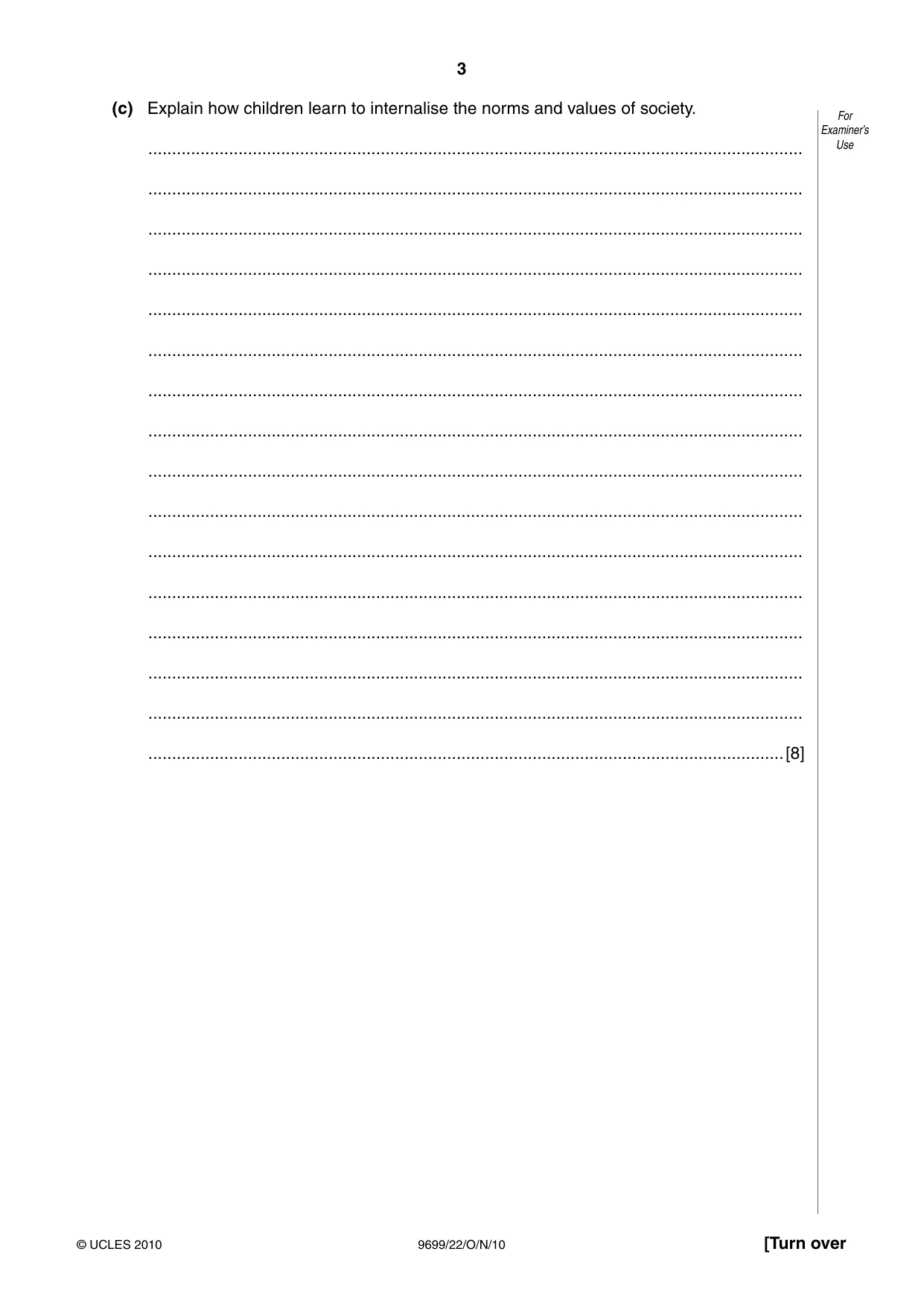 Cambridge A Level Sociology 9699 2010 Oct/Nov Paper 2 · Variant 2 question paper, page 3 of 12