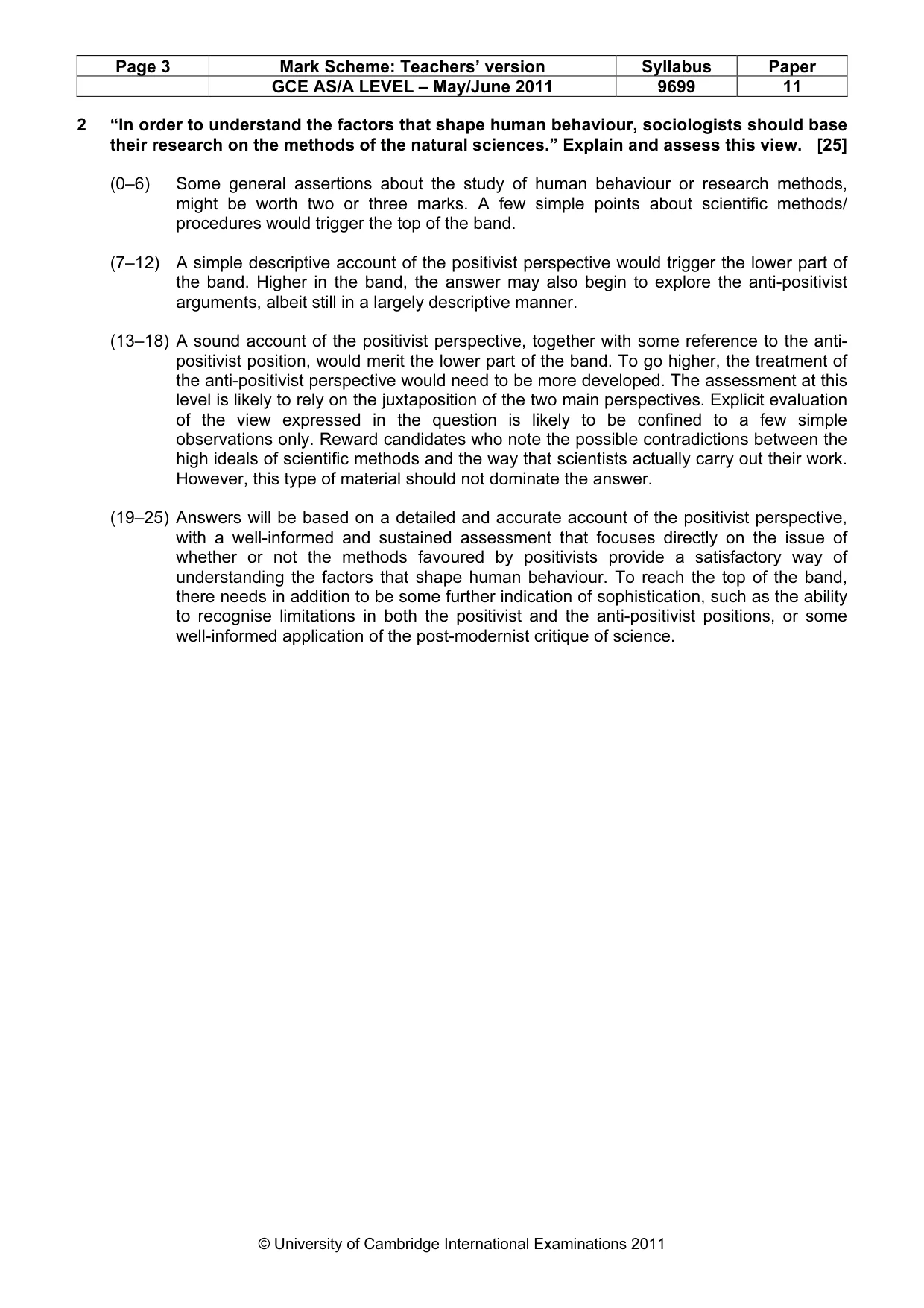 Mark scheme, page 3 of 7