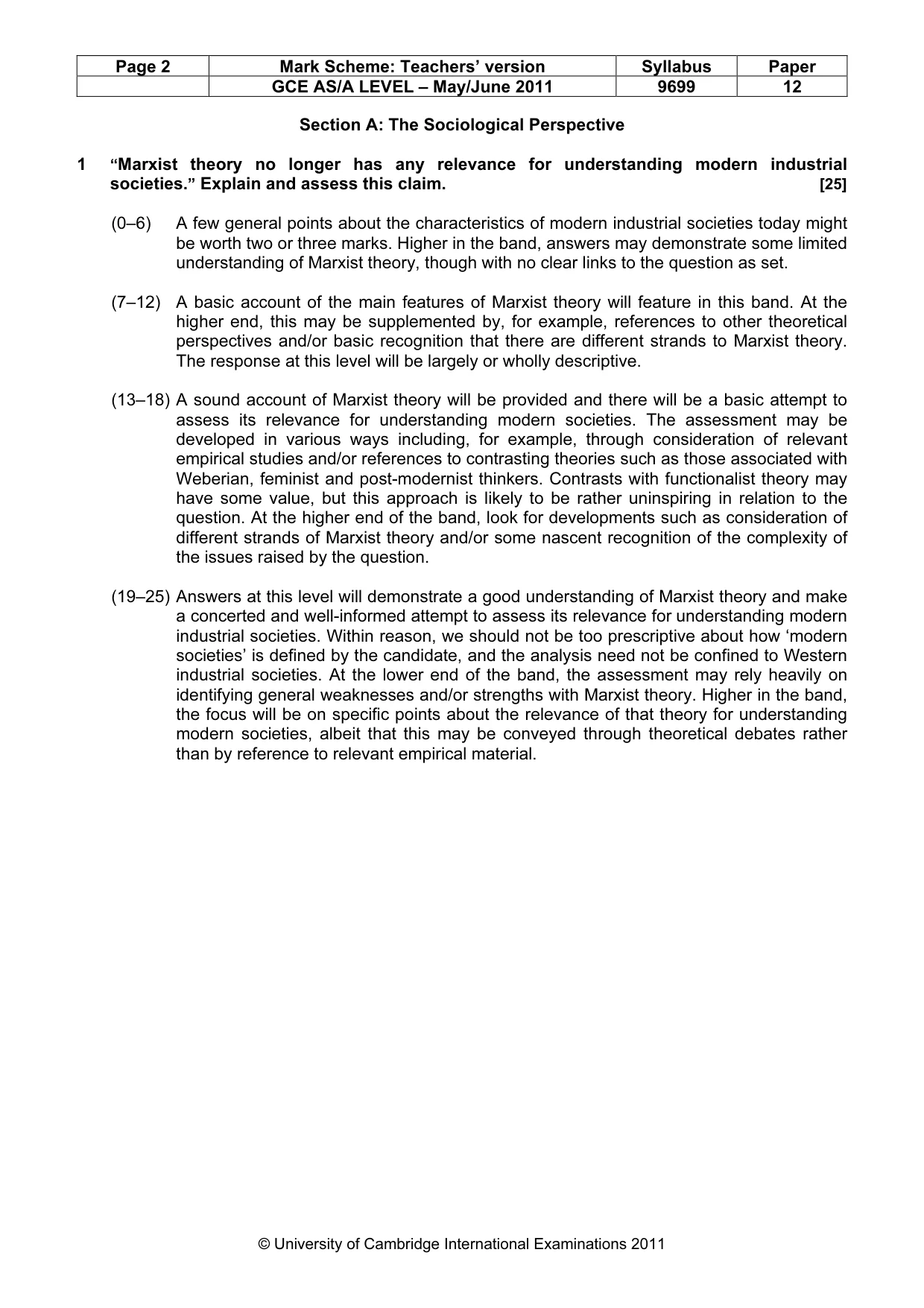 Mark scheme, page 2 of 7