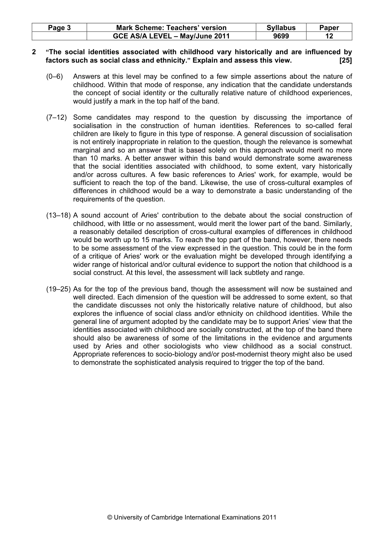 Mark scheme, page 3 of 7