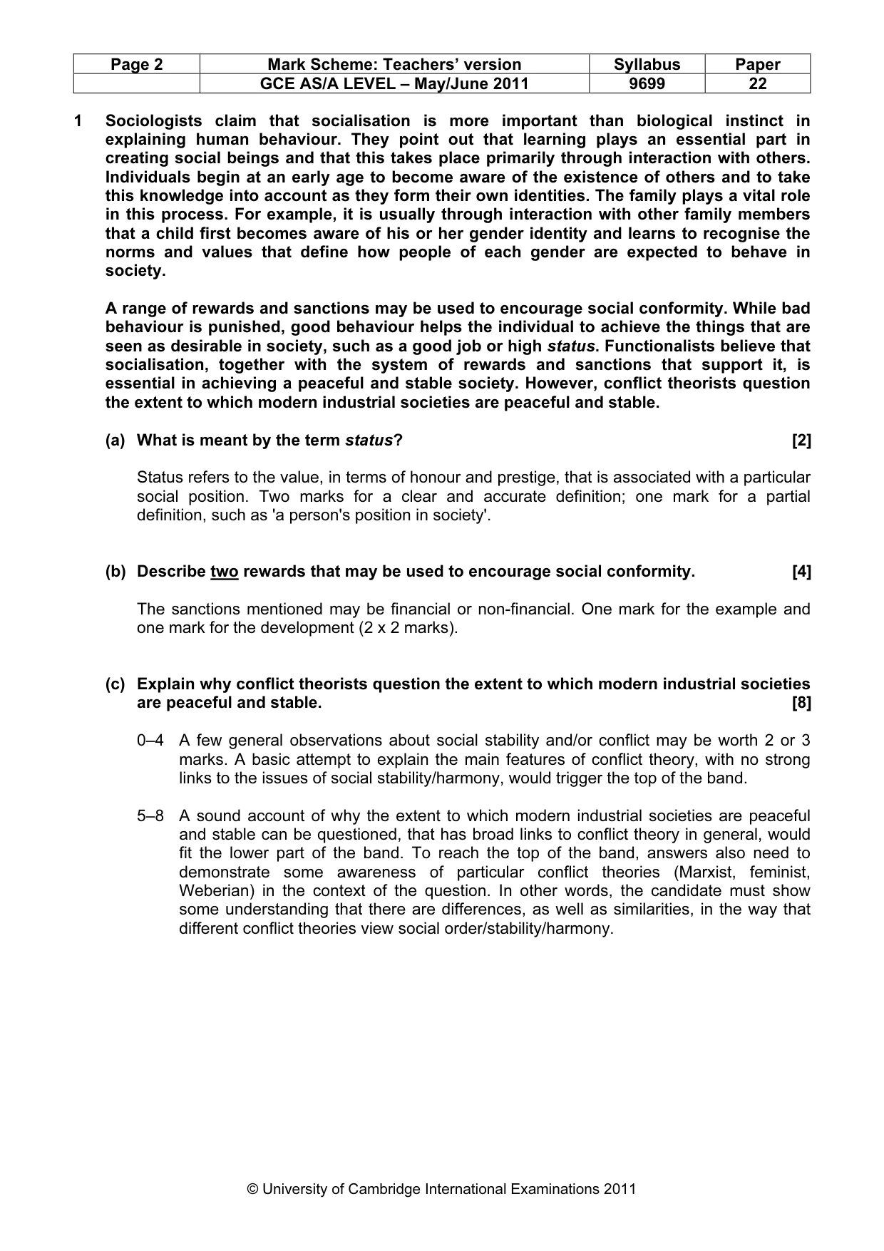 Mark scheme, page 2 of 6