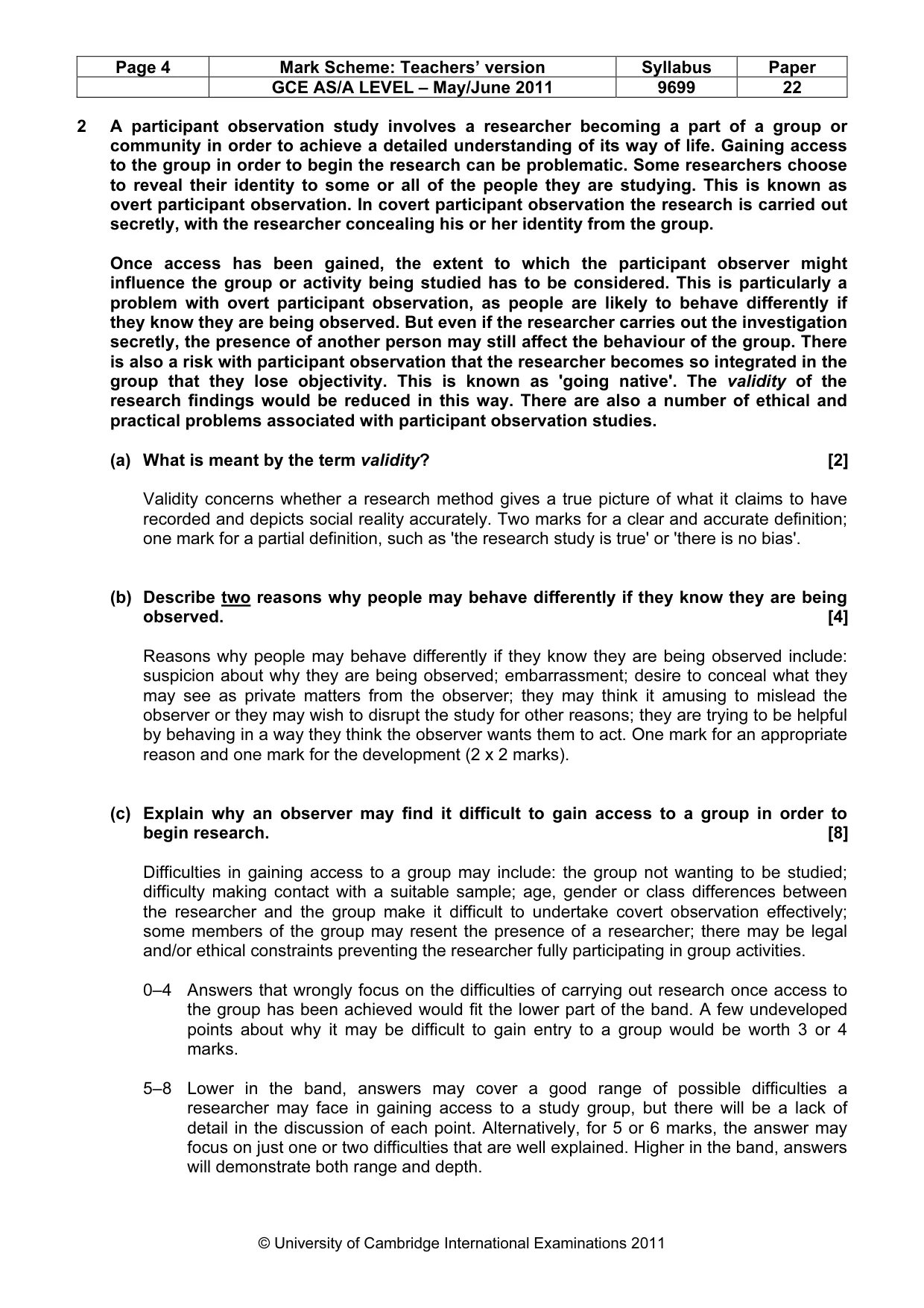 Mark scheme, page 4 of 6