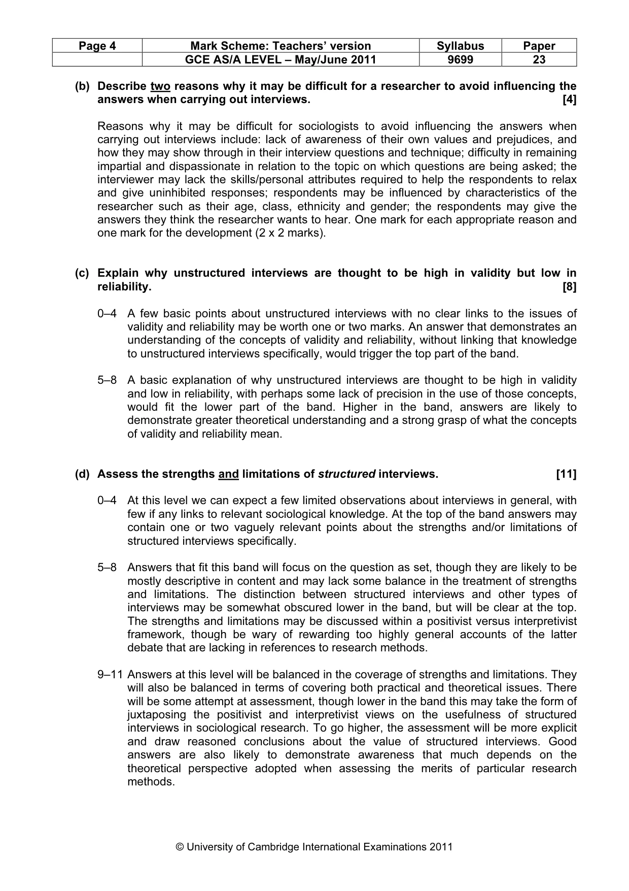 Mark scheme, page 4 of 6