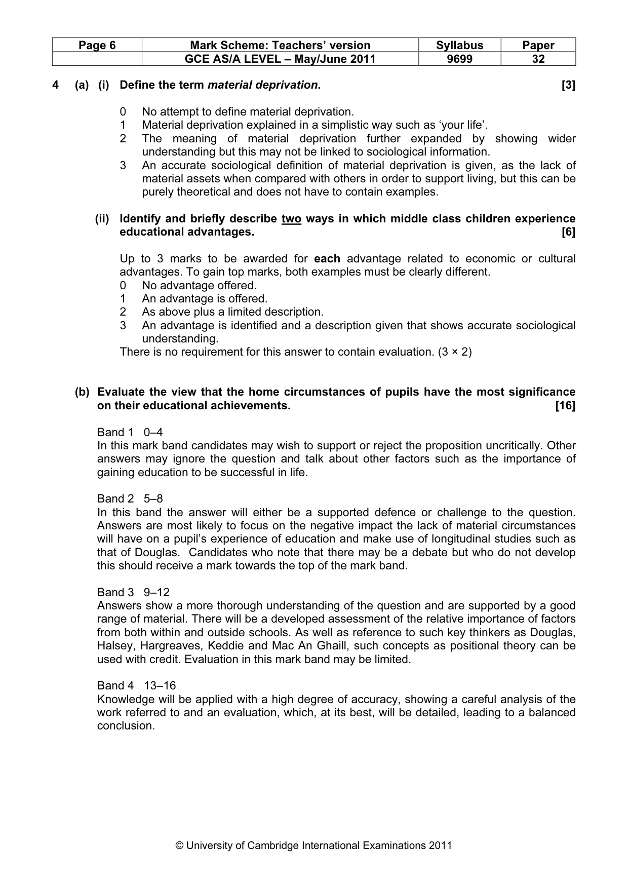Mark scheme, page 6 of 14